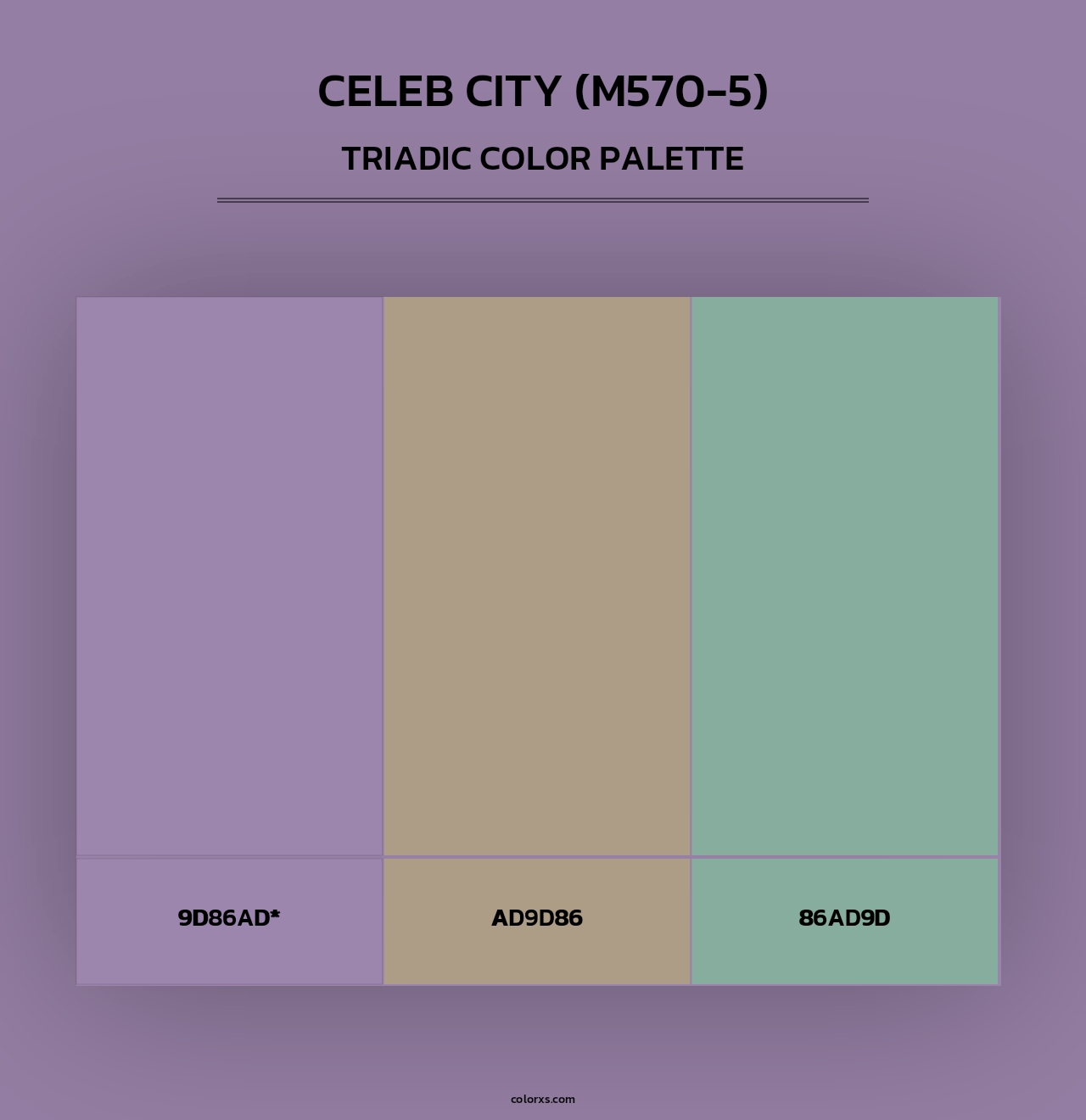 Celeb City (M570-5) - Triadic Color Palette