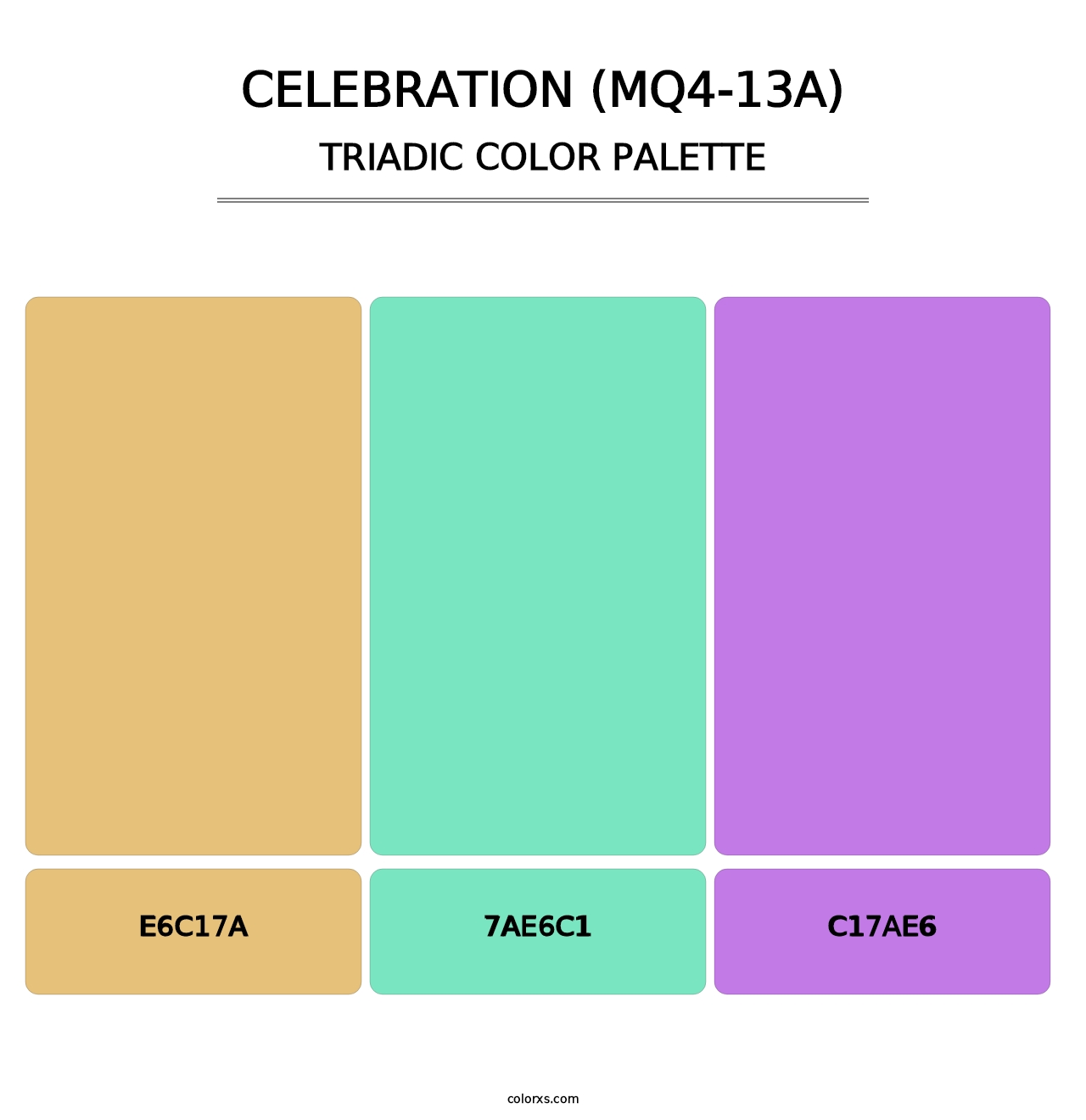 Celebration (MQ4-13A) - Triadic Color Palette