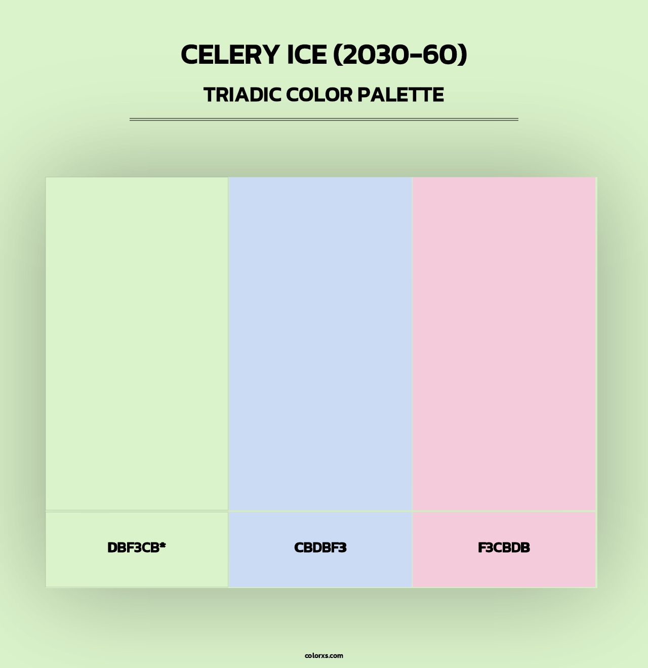 Celery Ice (2030-60) - Triadic Color Palette