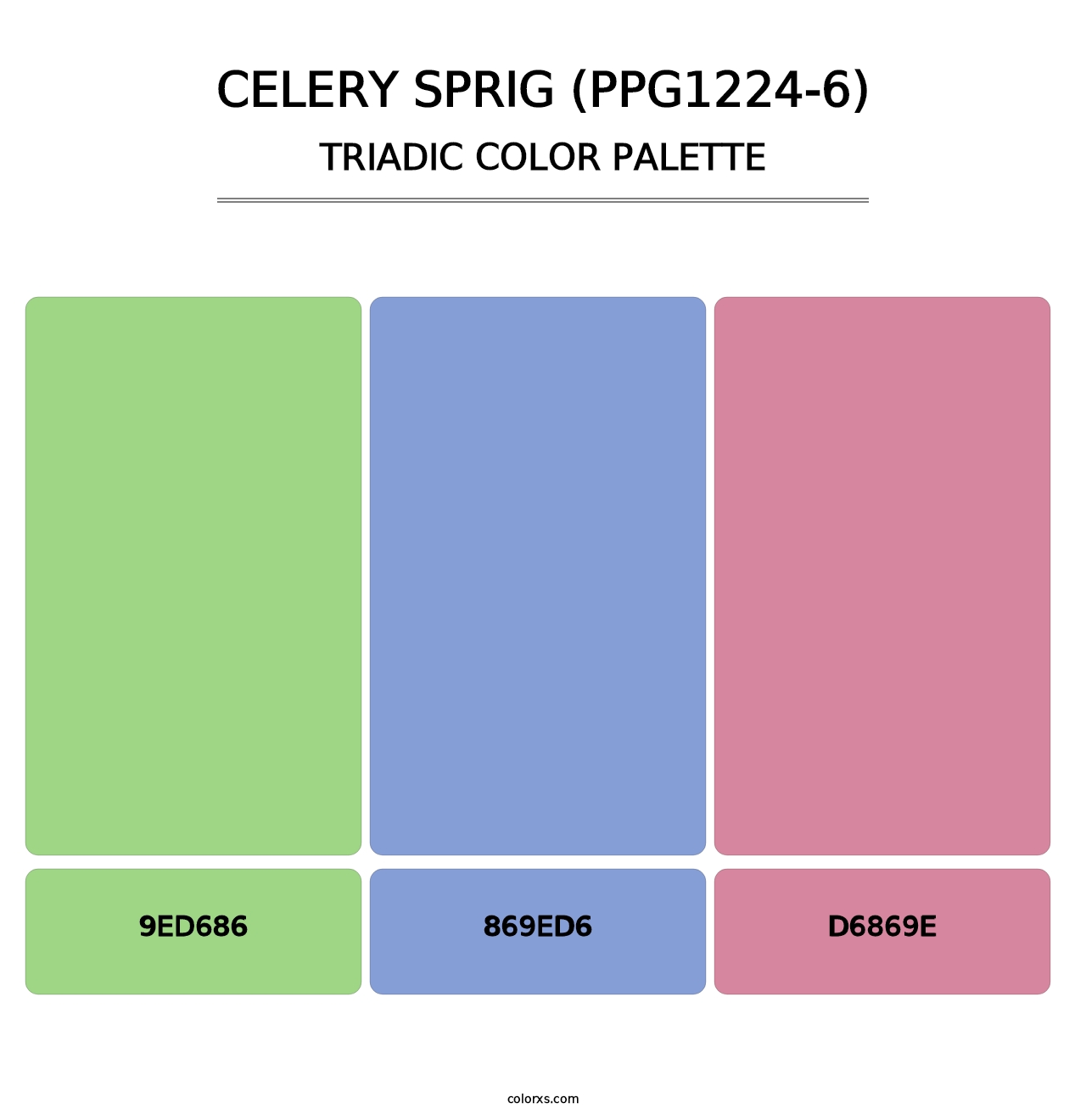 Celery Sprig (PPG1224-6) - Triadic Color Palette