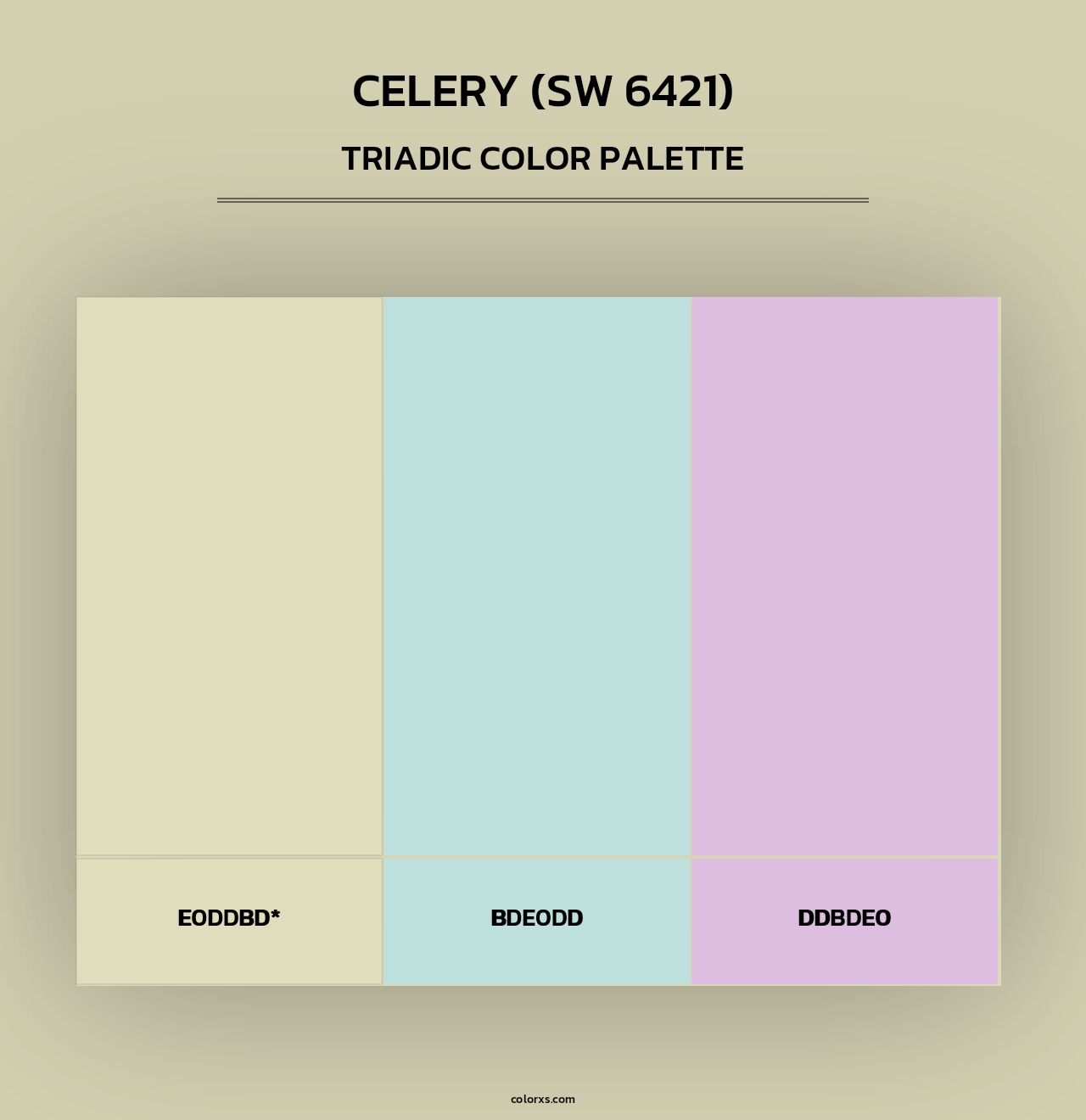 Celery (SW 6421) - Triadic Color Palette