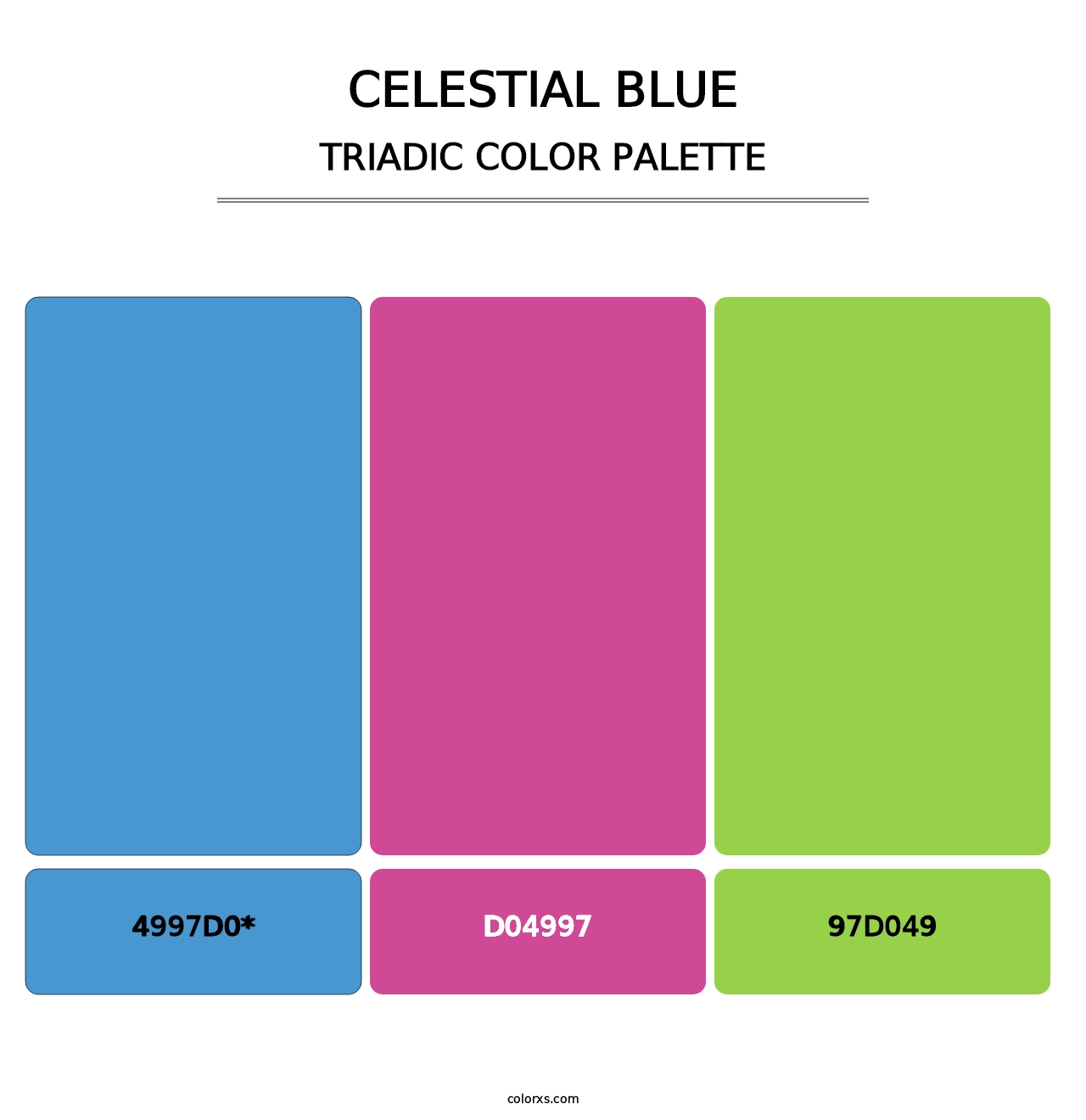 Celestial Blue - Triadic Color Palette