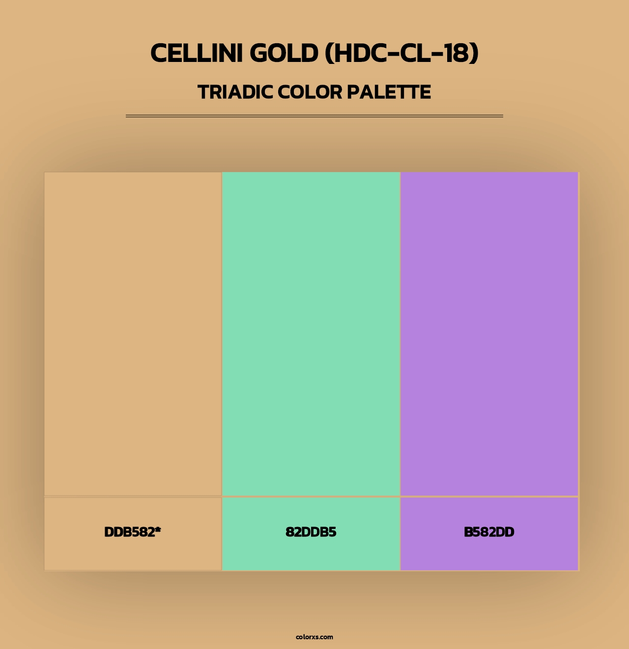 Cellini Gold (HDC-CL-18) - Triadic Color Palette