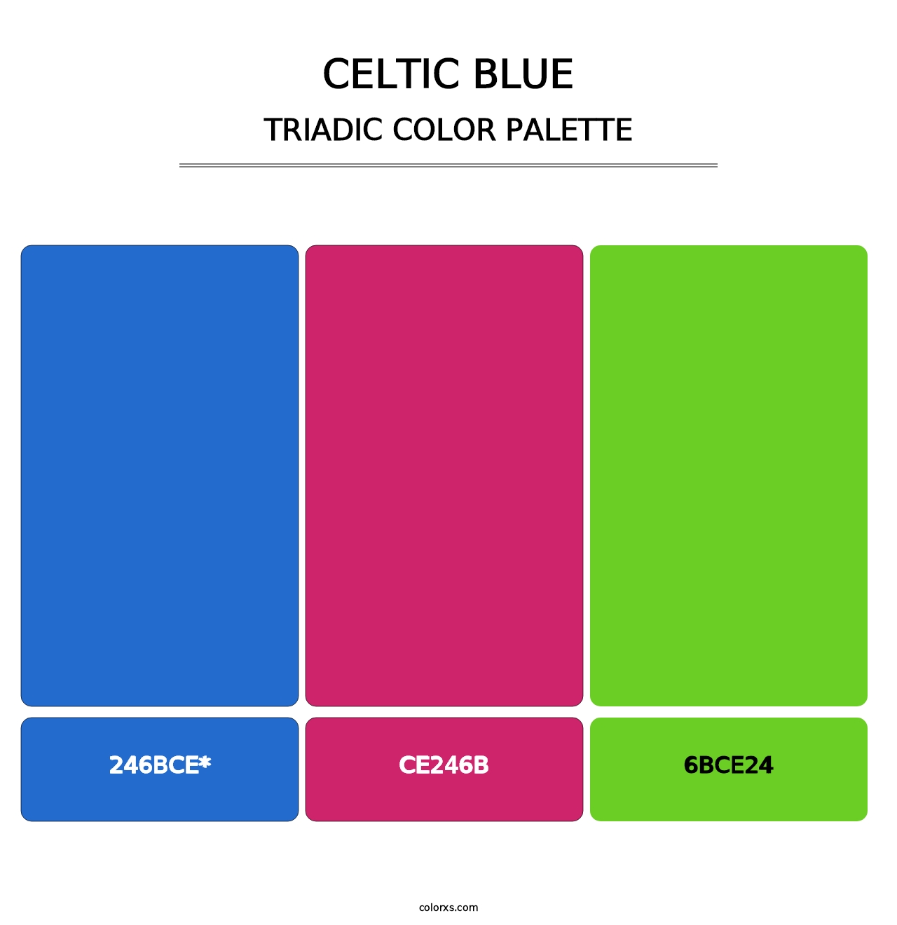 Celtic Blue - Triadic Color Palette