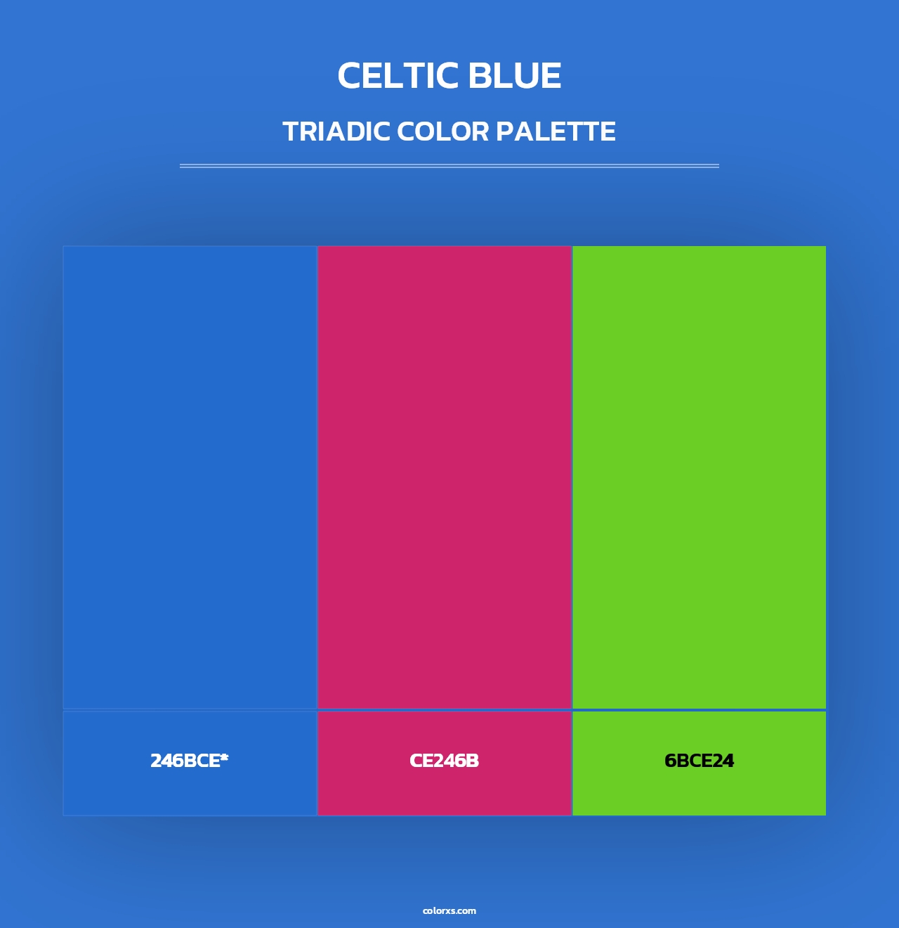 Celtic Blue - Triadic Color Palette