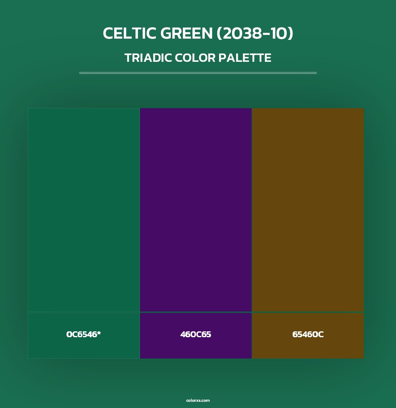 Celtic Green (2038-10) - Triadic Color Palette