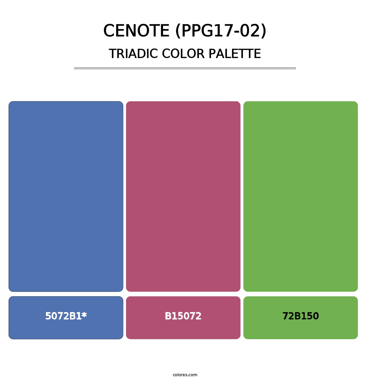 Cenote (PPG17-02) - Triadic Color Palette