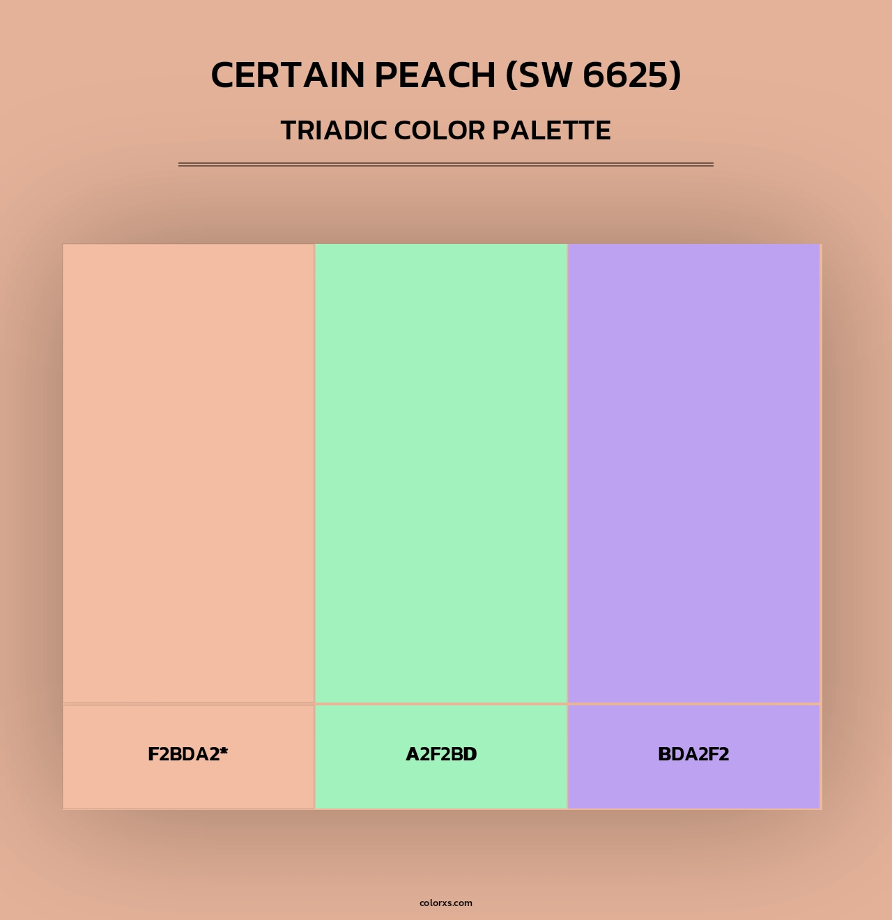 Certain Peach (SW 6625) - Triadic Color Palette