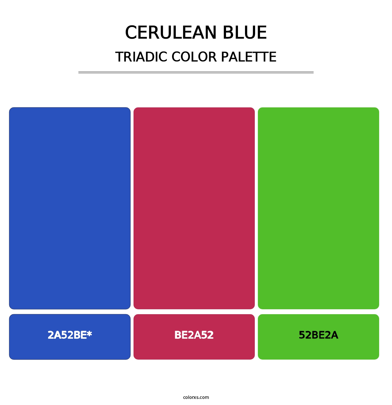 Cerulean blue - Triadic Color Palette
