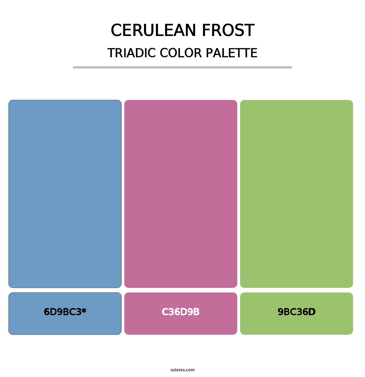 Cerulean Frost - Triadic Color Palette