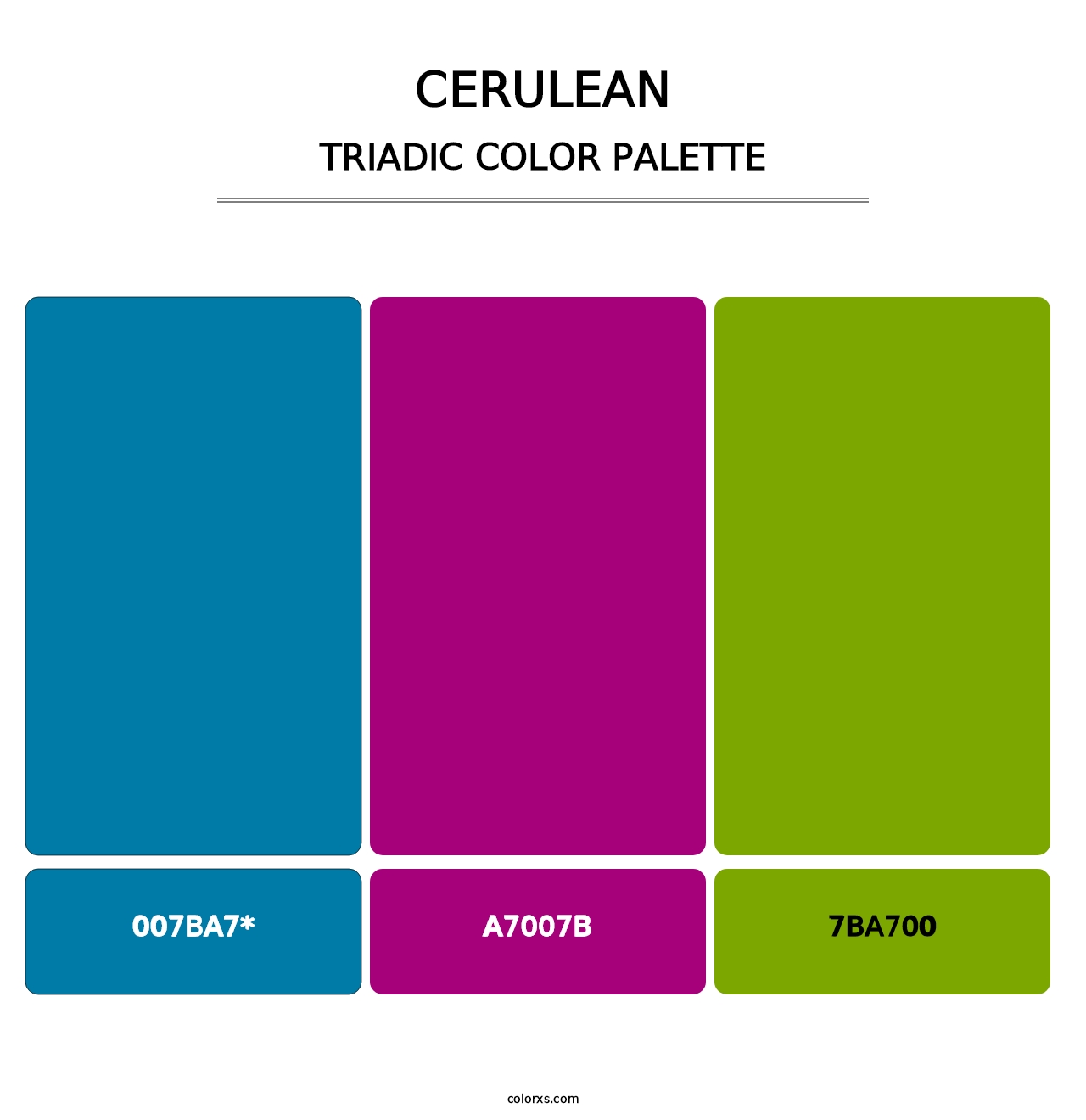 Cerulean - Triadic Color Palette