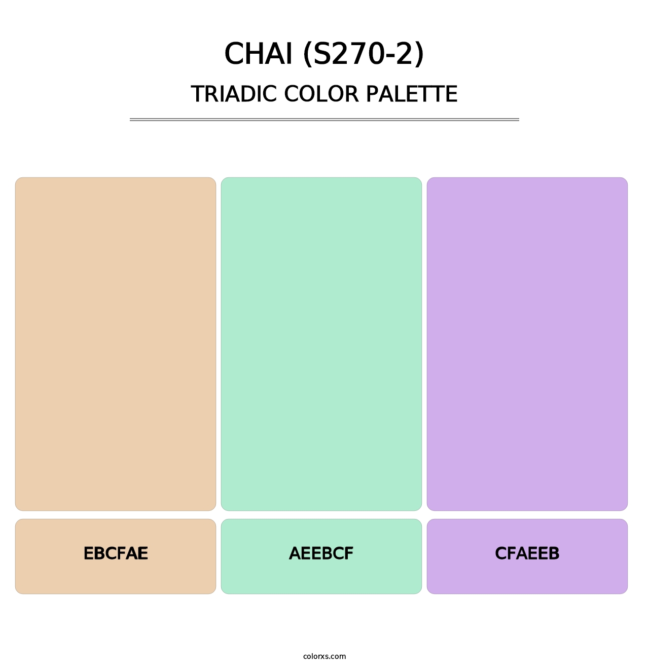 Chai (S270-2) - Triadic Color Palette