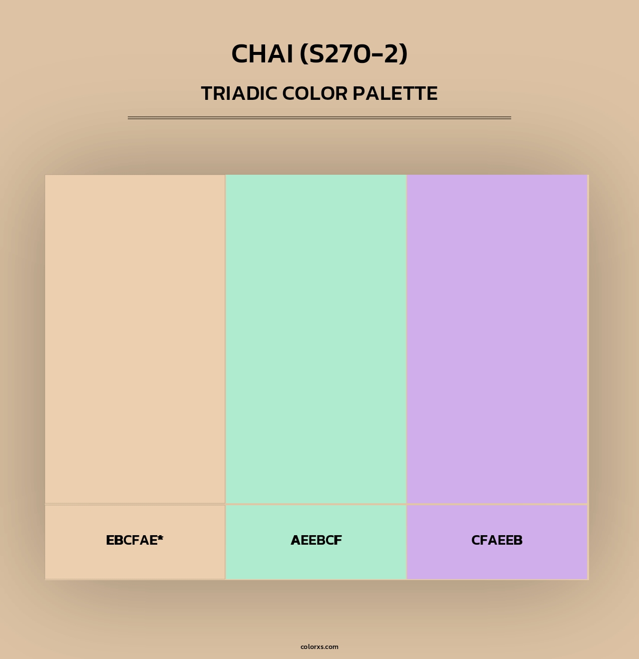 Chai (S270-2) - Triadic Color Palette