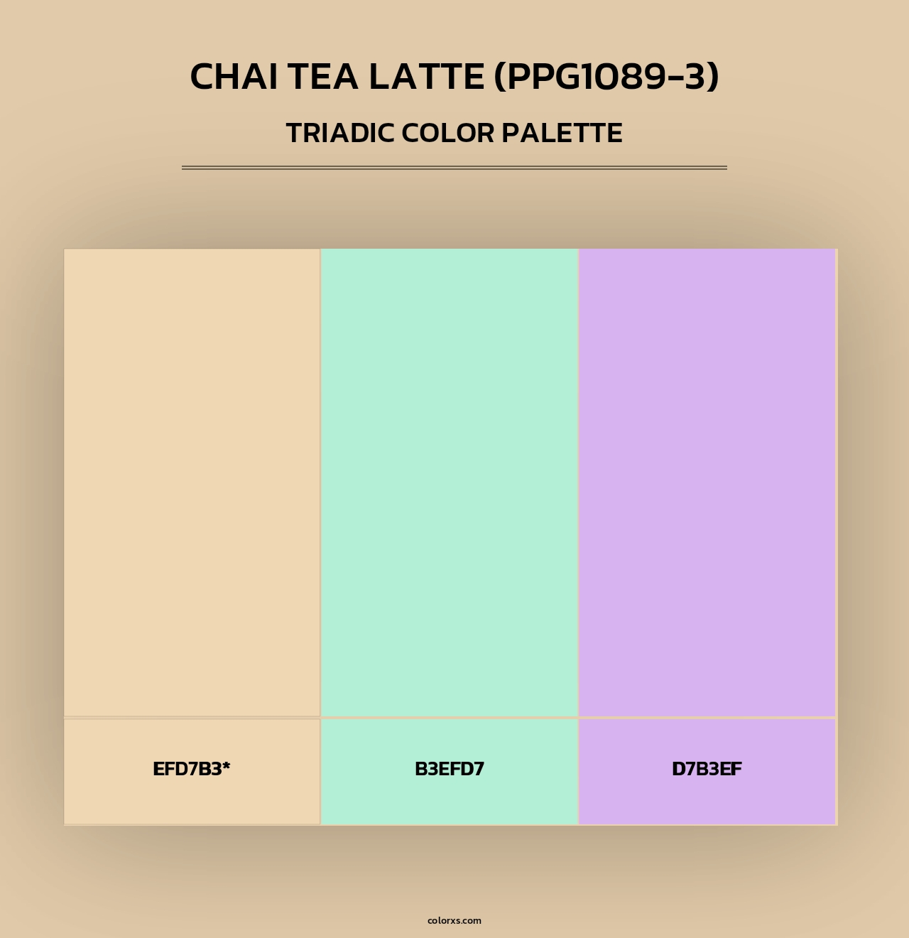 Chai Tea Latte (PPG1089-3) - Triadic Color Palette