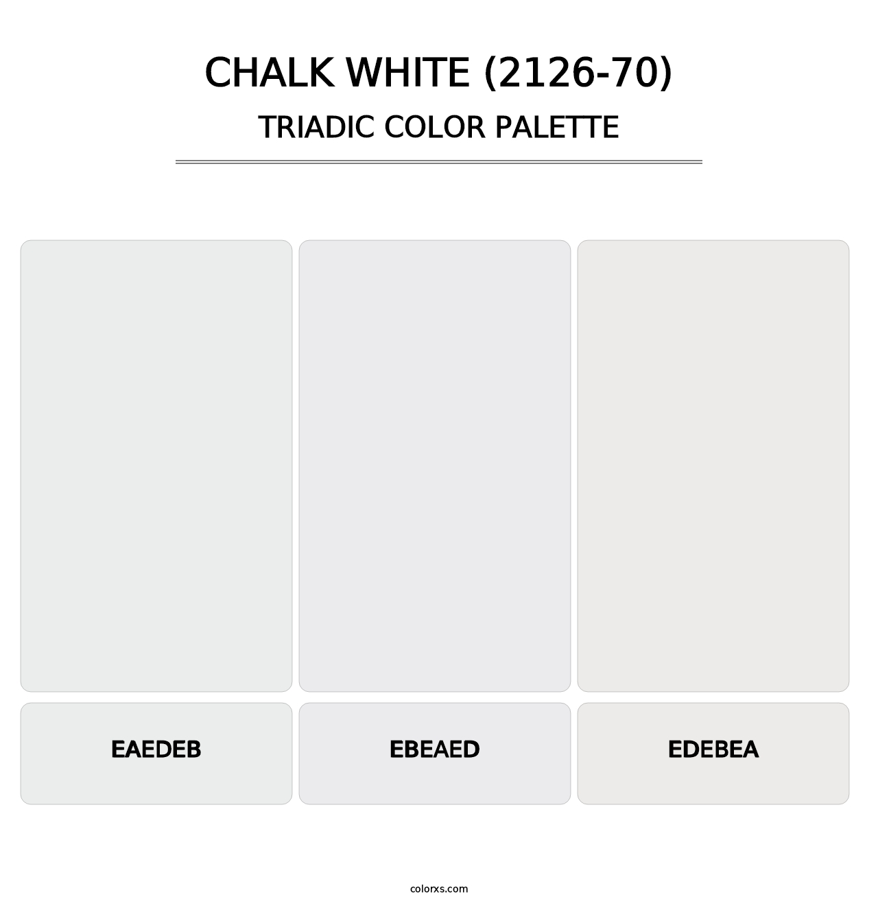 Chalk White (2126-70) - Triadic Color Palette