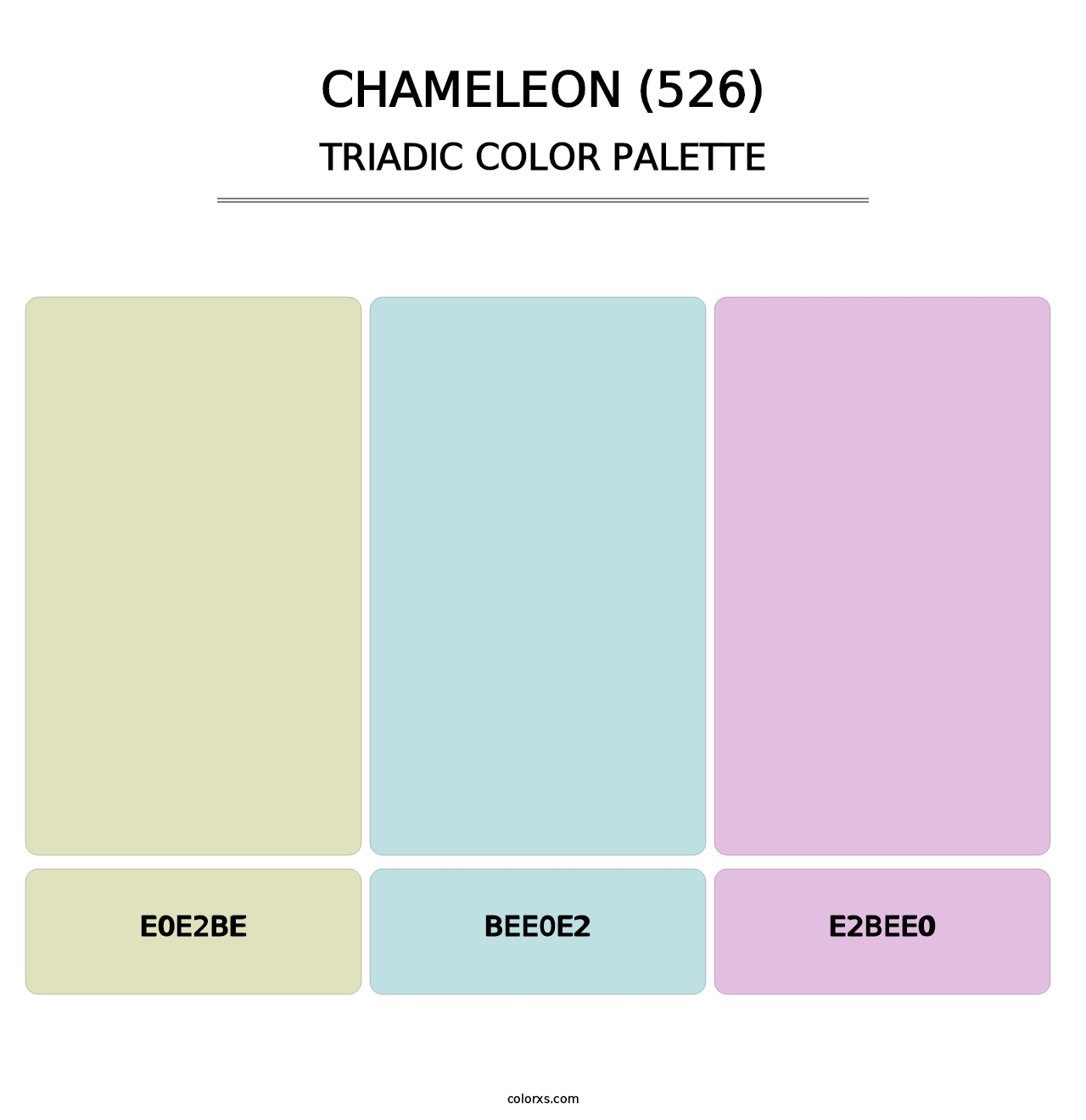 Chameleon (526) - Triadic Color Palette