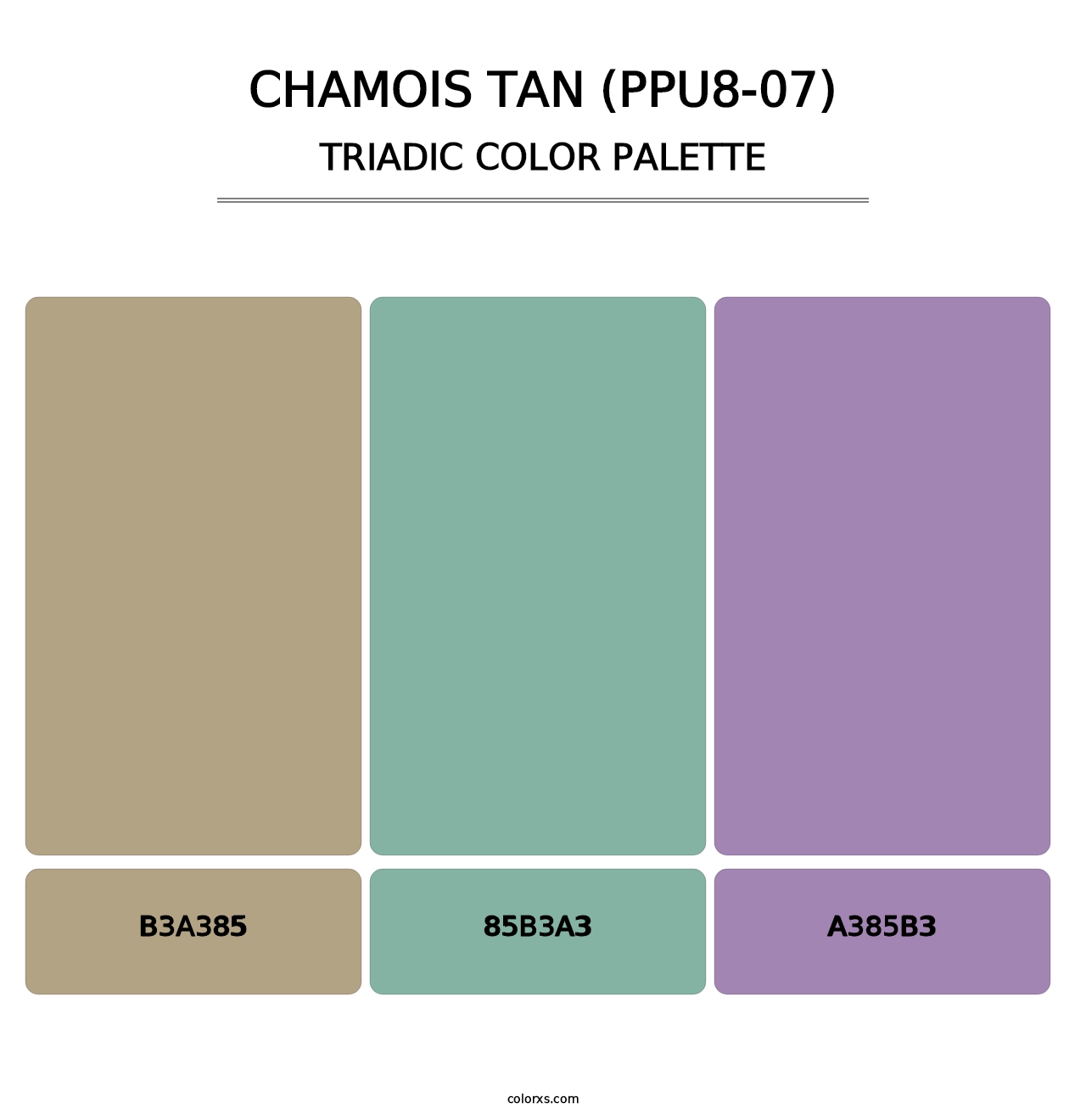 Chamois Tan (PPU8-07) - Triadic Color Palette