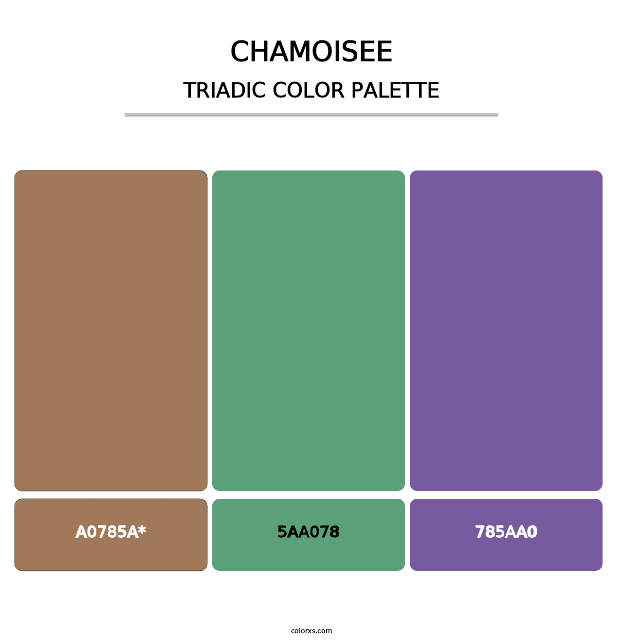 Chamoisee - Triadic Color Palette