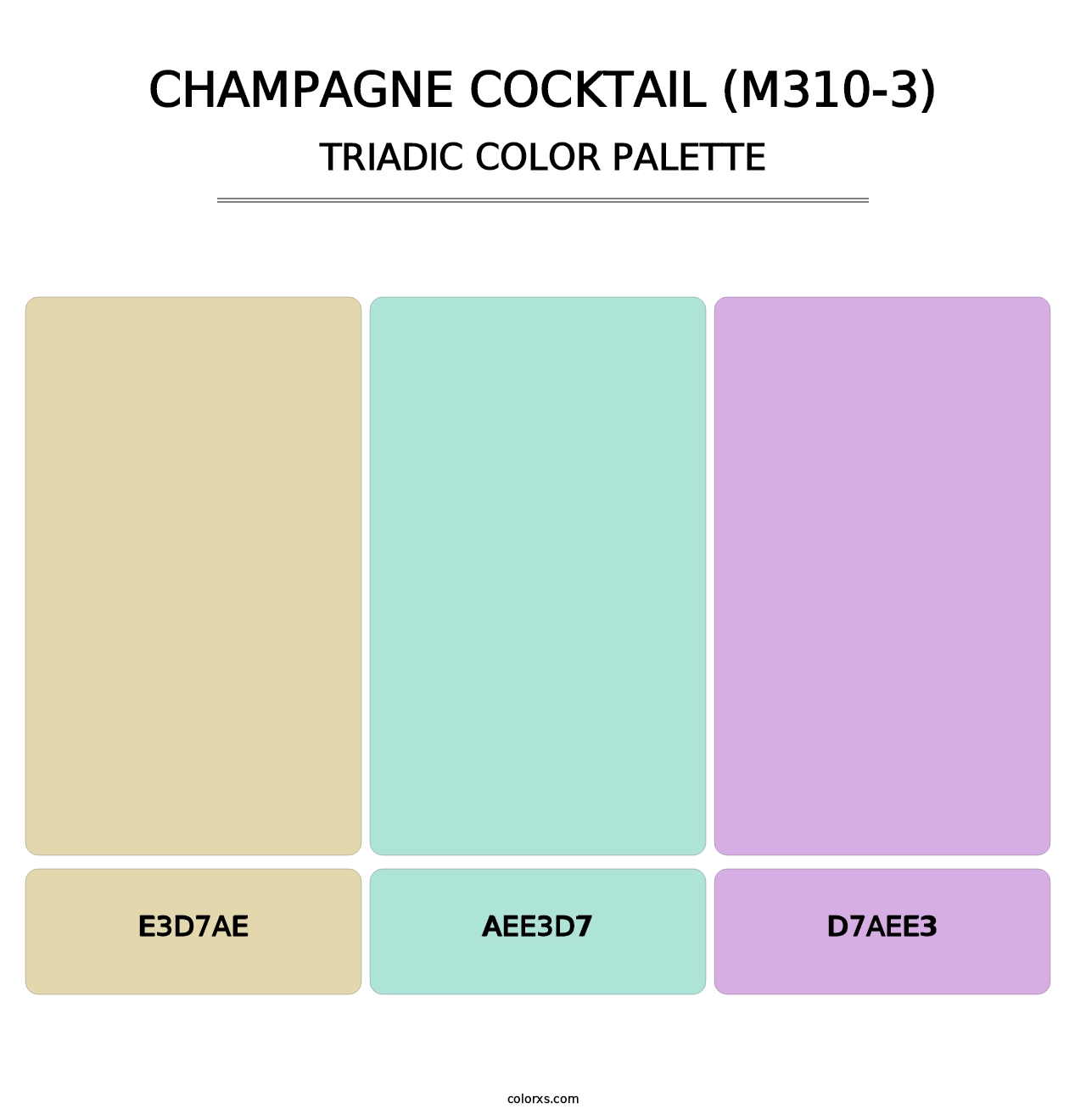 Champagne Cocktail (M310-3) - Triadic Color Palette