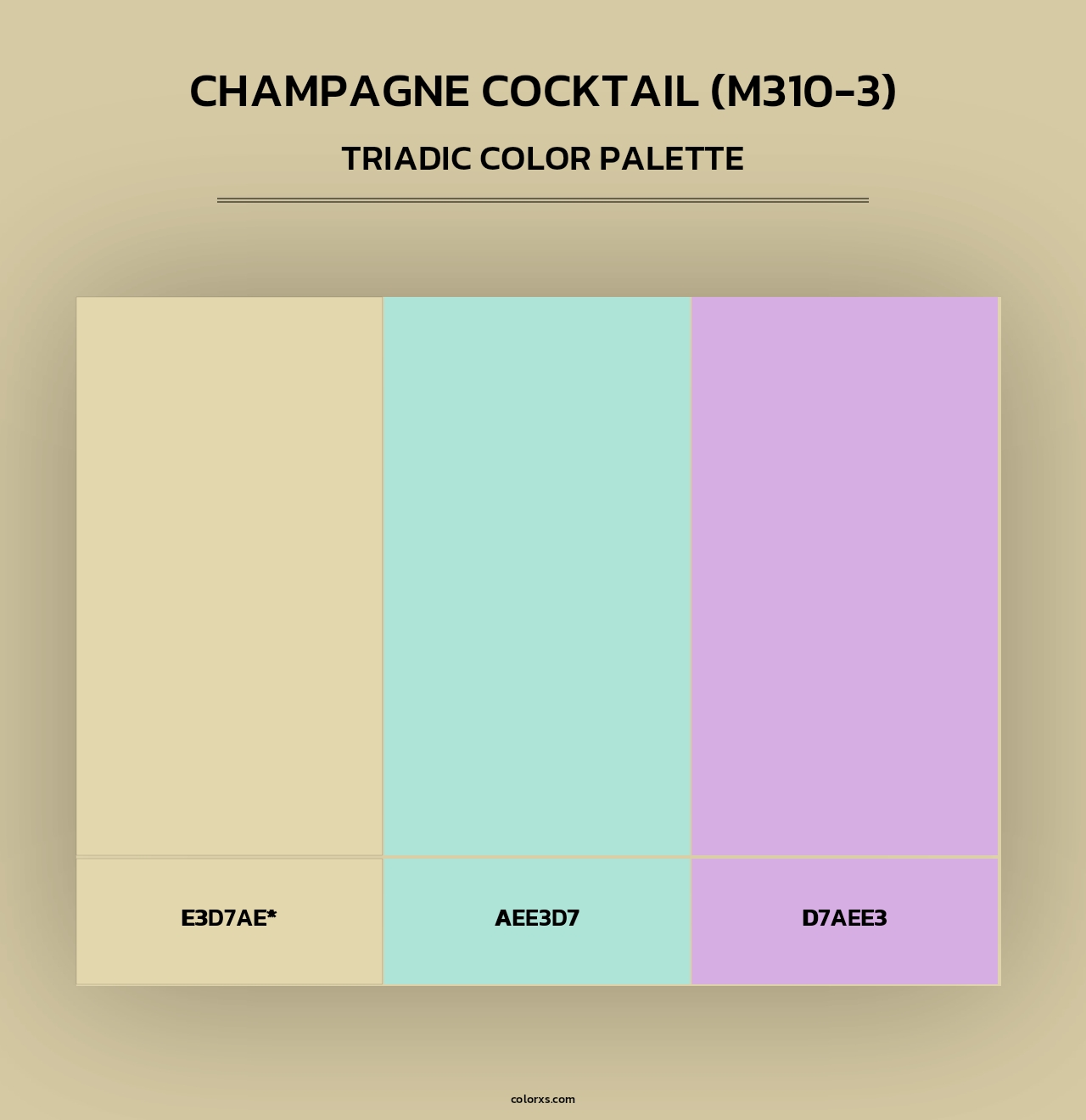 Champagne Cocktail (M310-3) - Triadic Color Palette