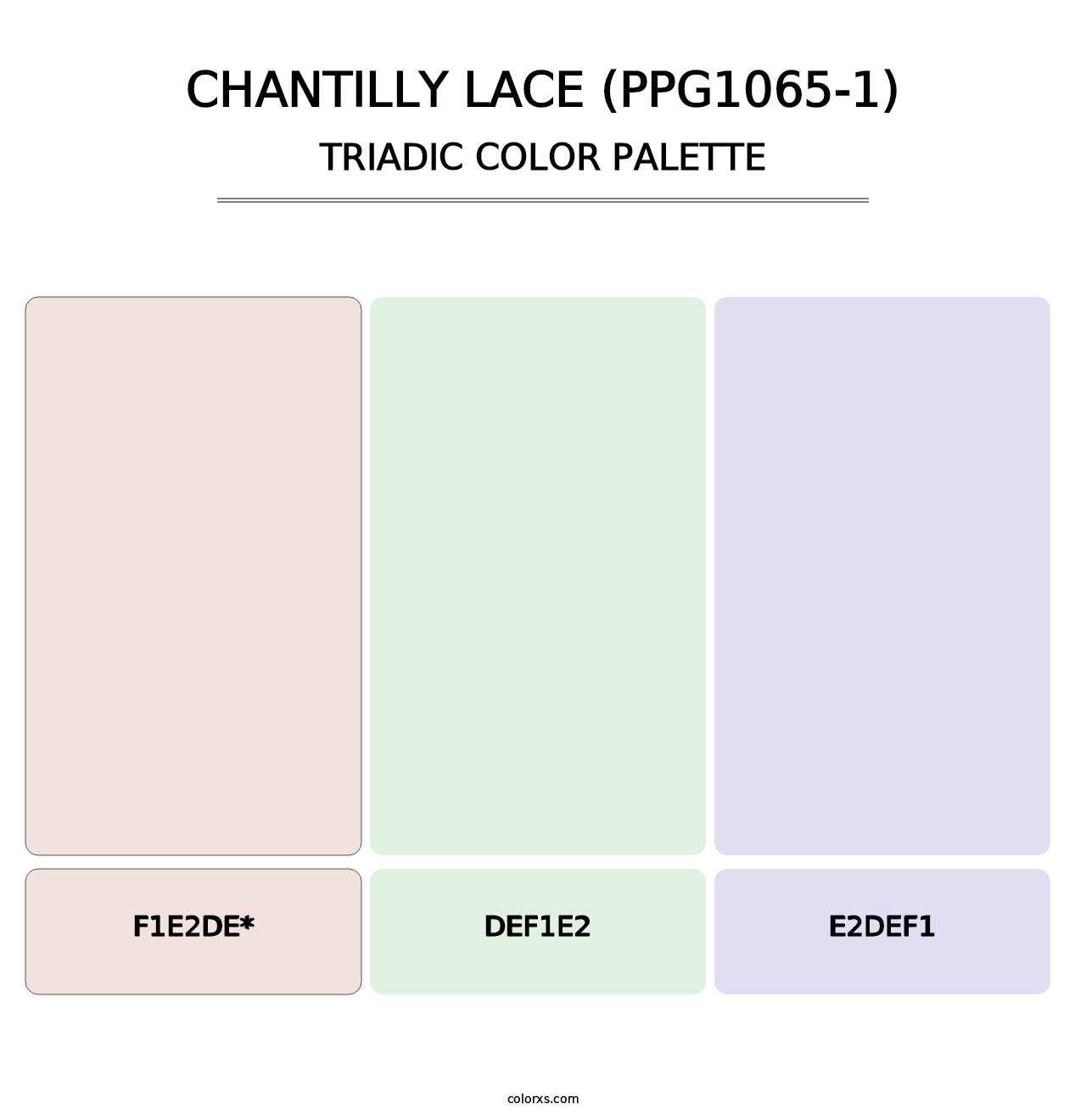 Chantilly Lace (PPG1065-1) - Triadic Color Palette
