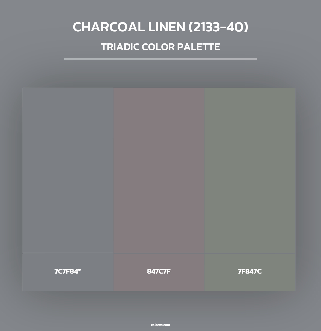 Charcoal Linen (2133-40) - Triadic Color Palette
