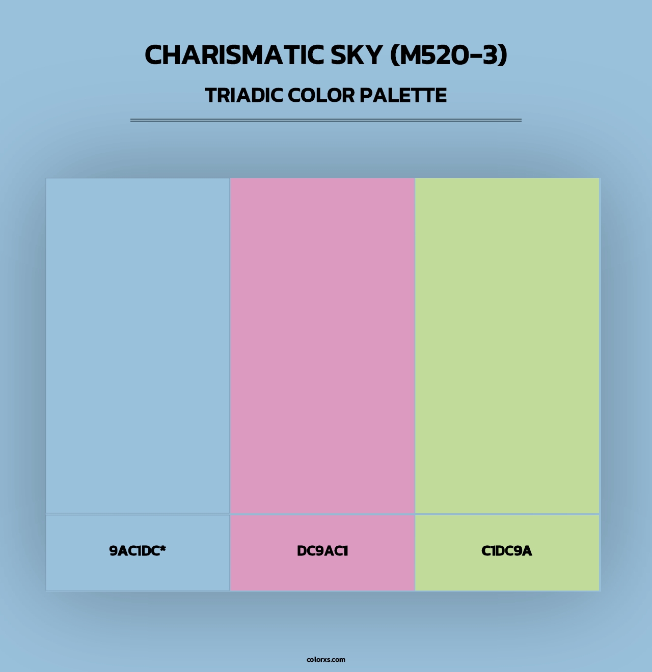 Charismatic Sky (M520-3) - Triadic Color Palette