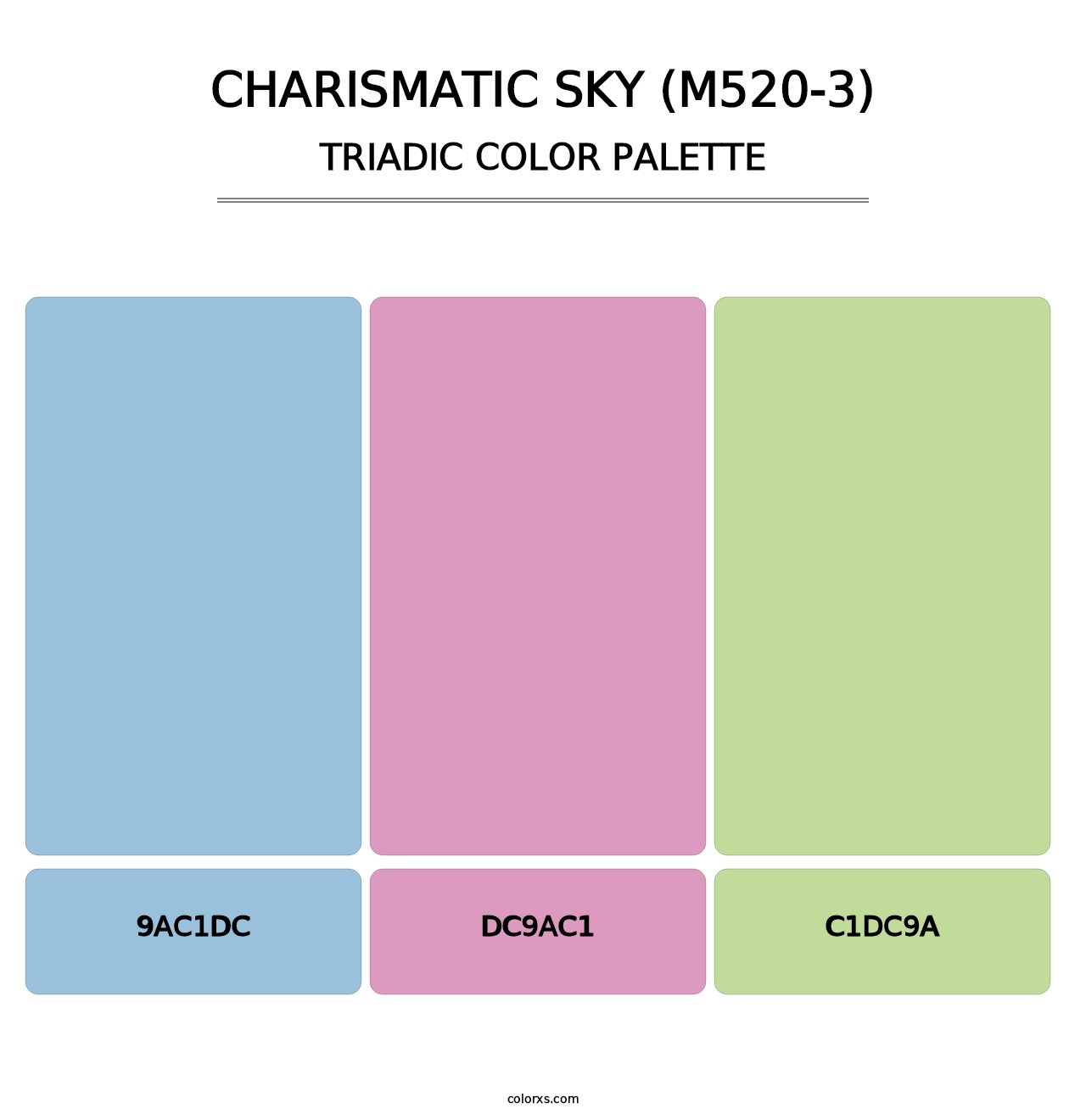 Charismatic Sky (M520-3) - Triadic Color Palette