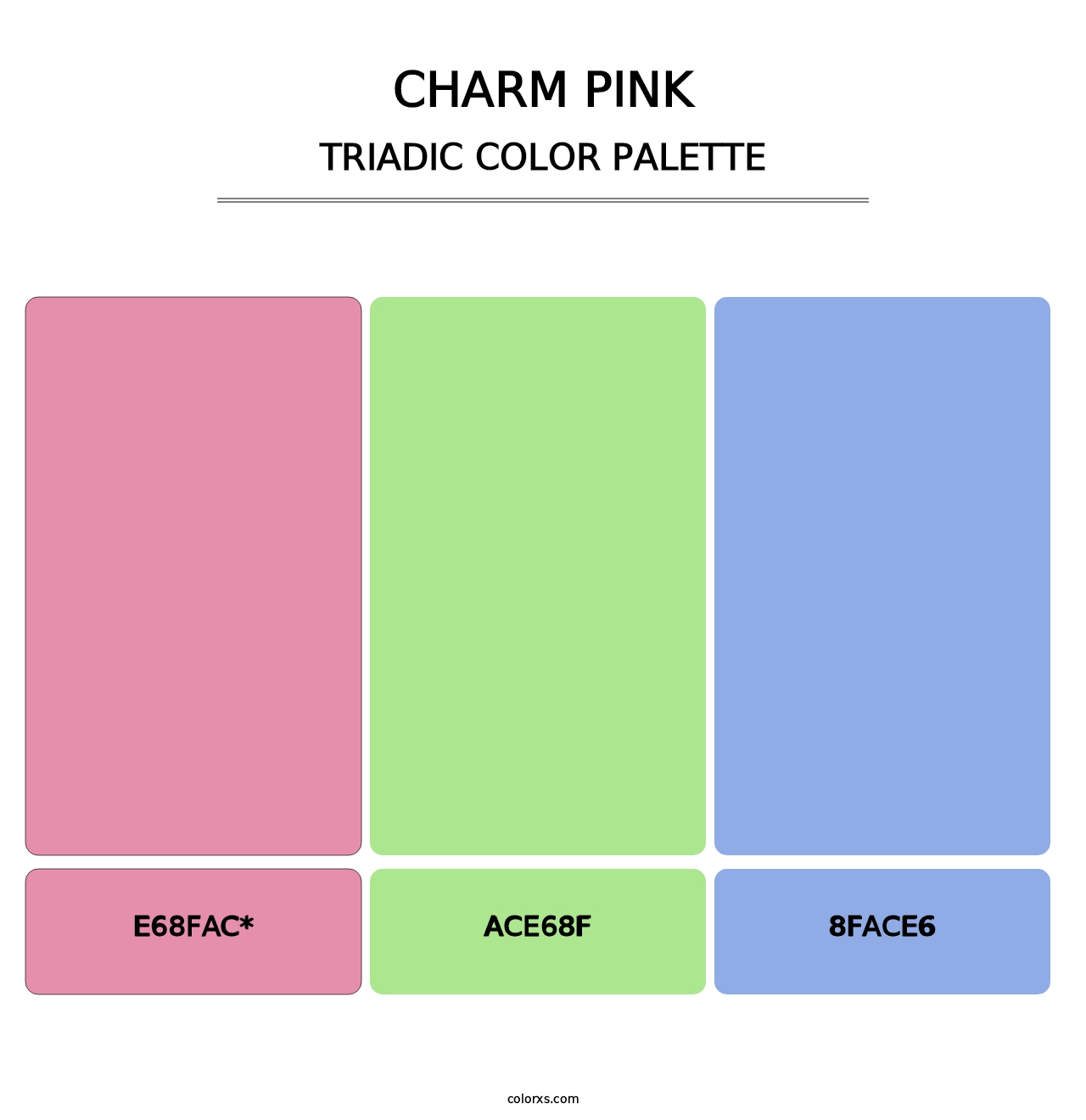 Charm Pink - Triadic Color Palette