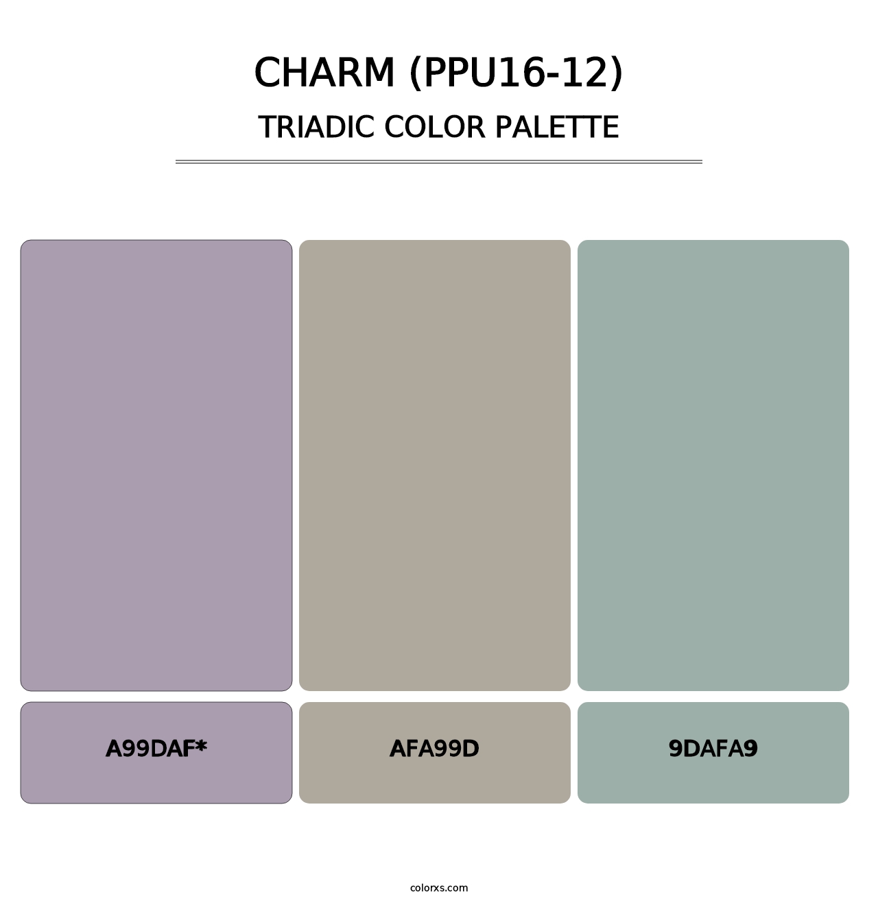 Charm (PPU16-12) - Triadic Color Palette