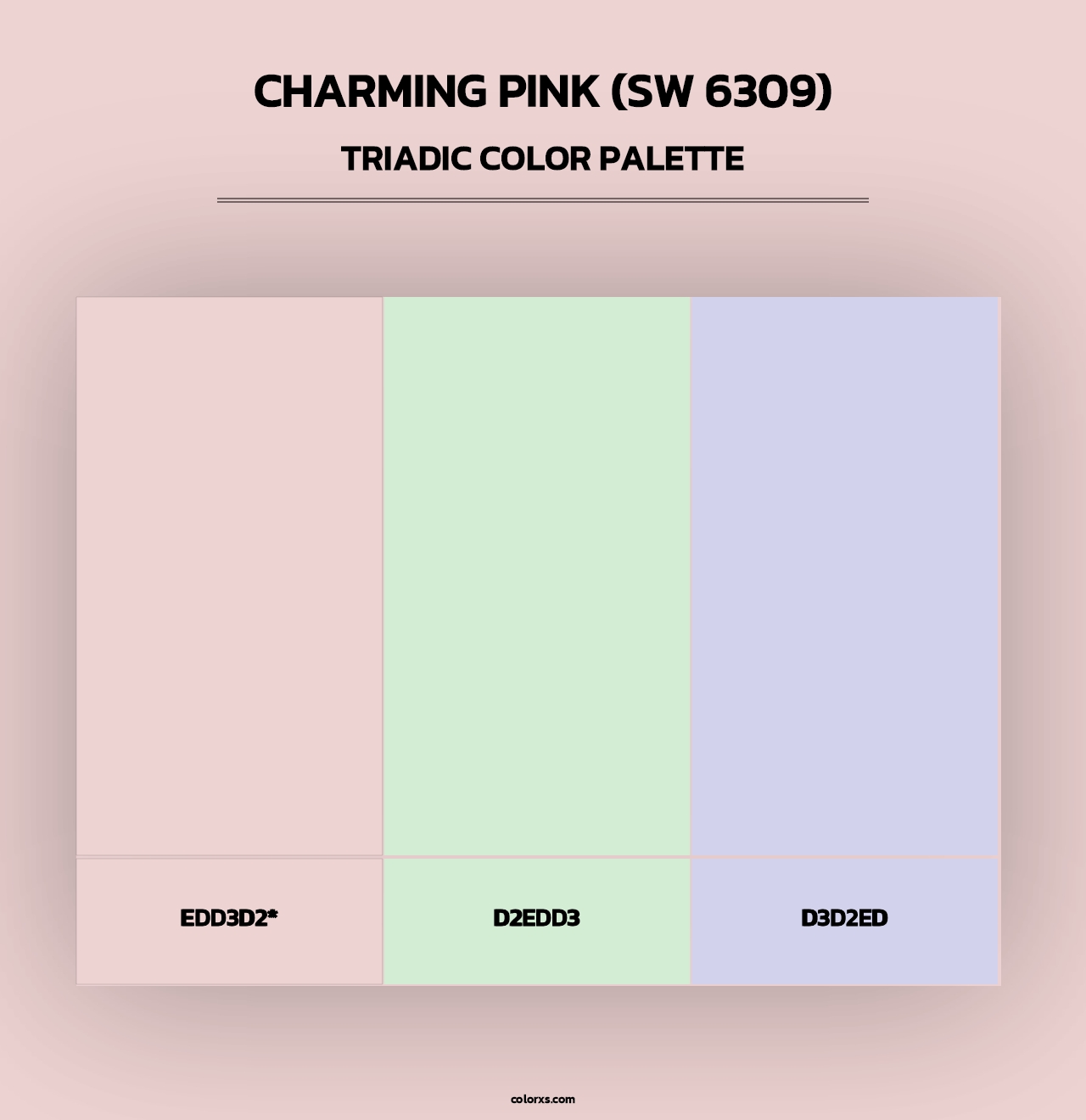 Charming Pink (SW 6309) - Triadic Color Palette