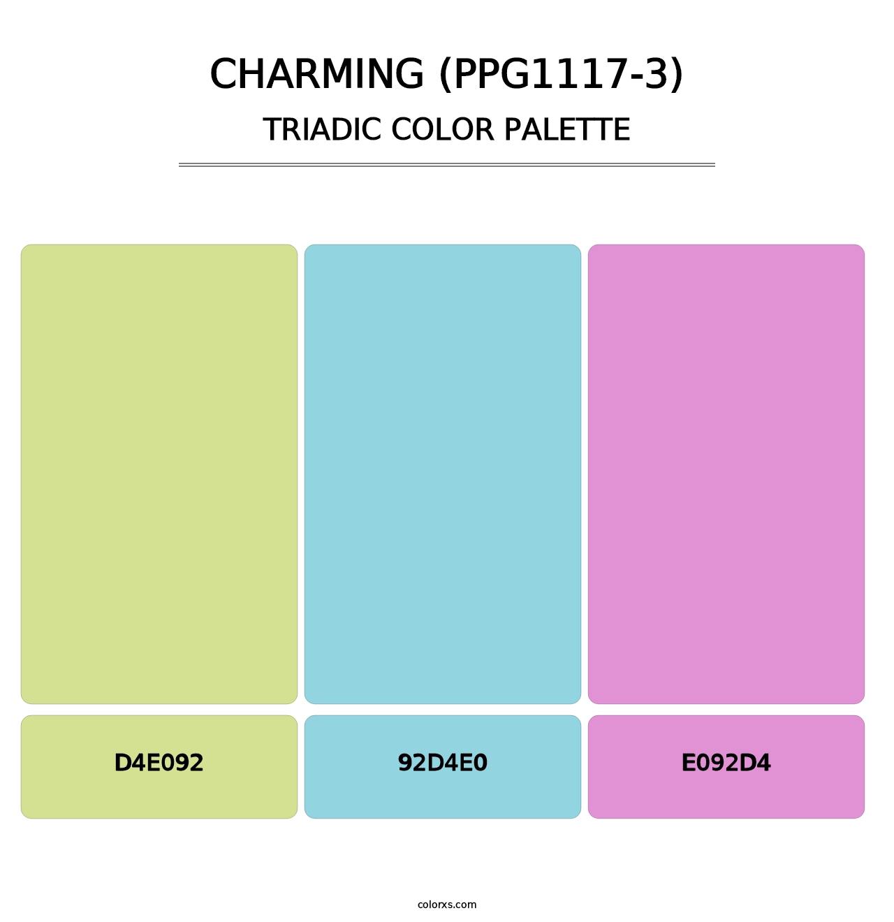 Charming (PPG1117-3) - Triadic Color Palette