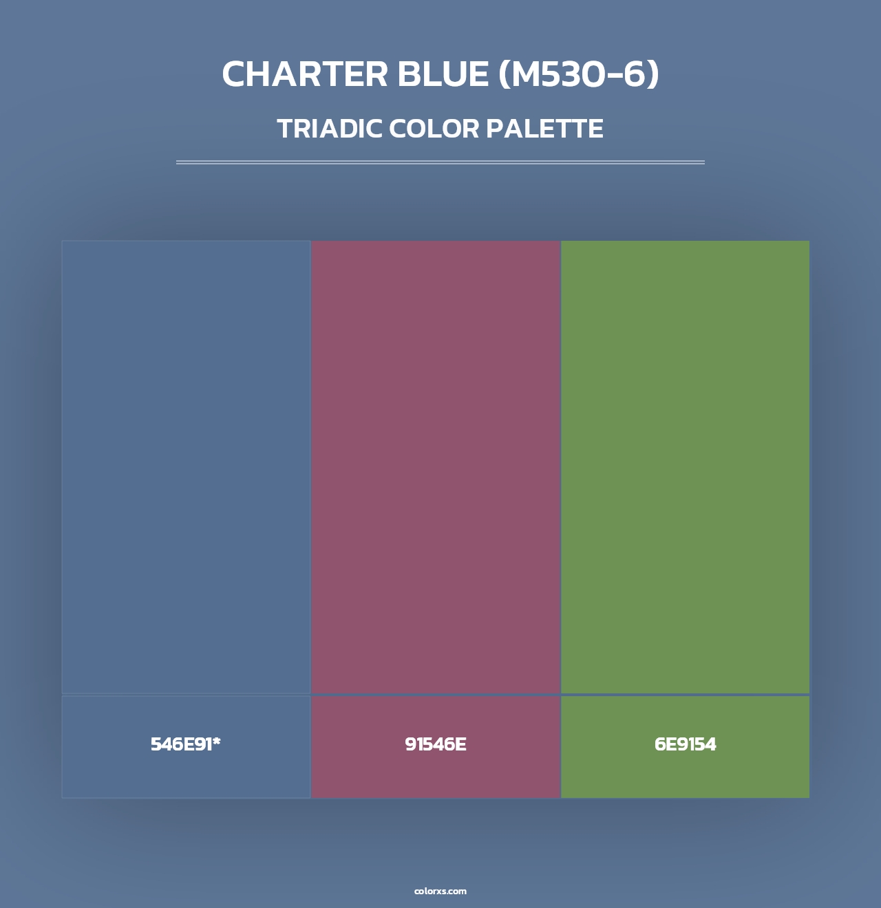 Charter Blue (M530-6) - Triadic Color Palette