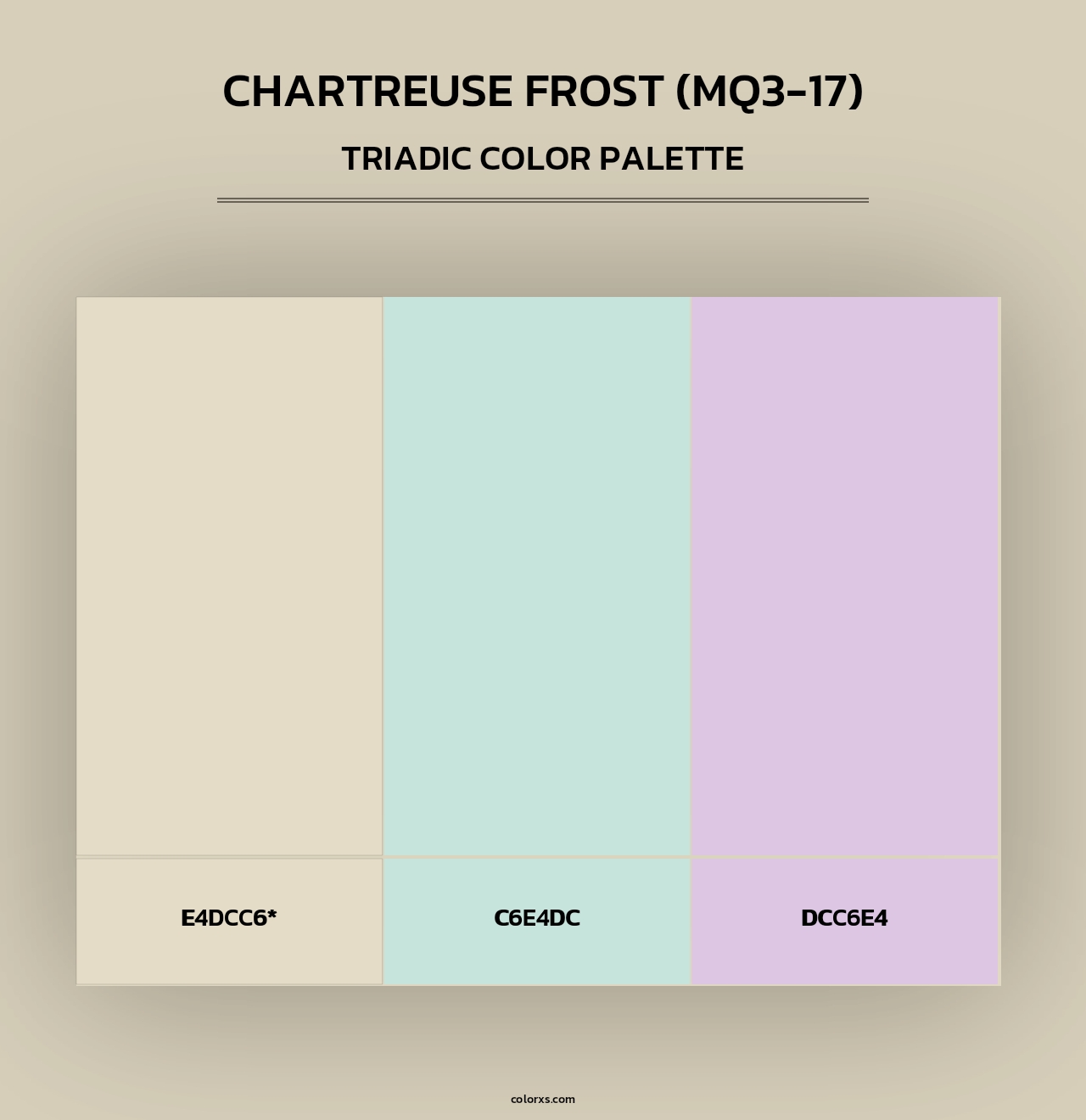 Chartreuse Frost (MQ3-17) - Triadic Color Palette