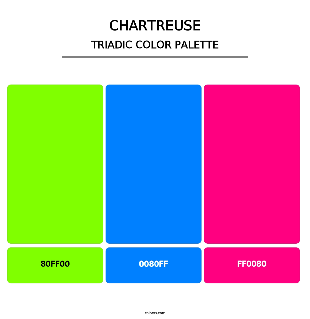 Chartreuse - Triadic Color Palette