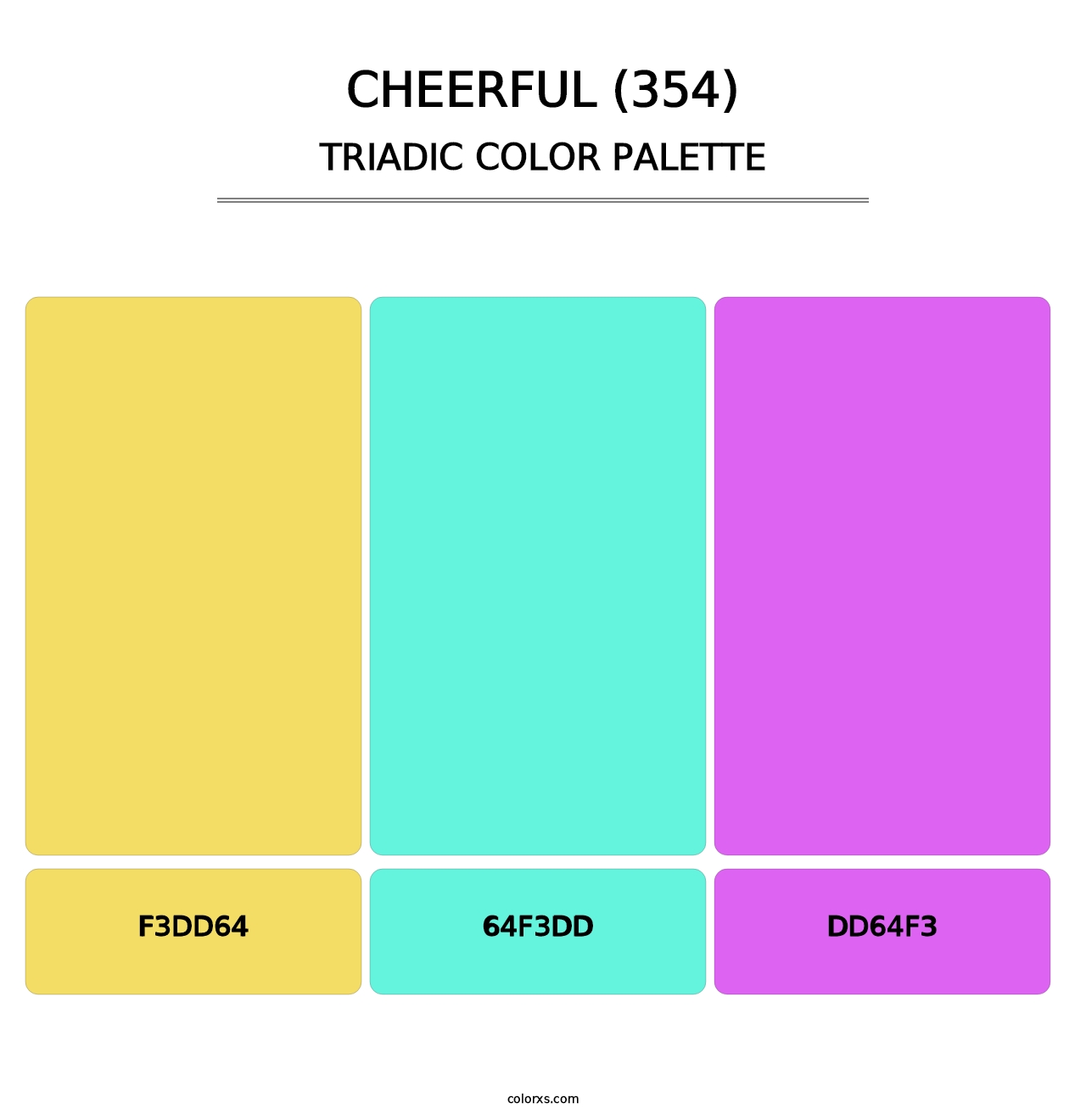Cheerful (354) - Triadic Color Palette