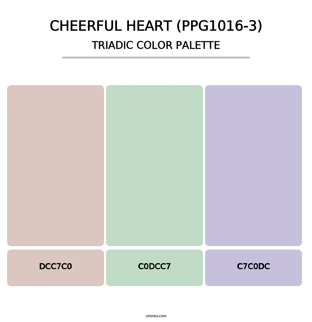 Cheerful Heart (PPG1016-3) - Triadic Color Palette