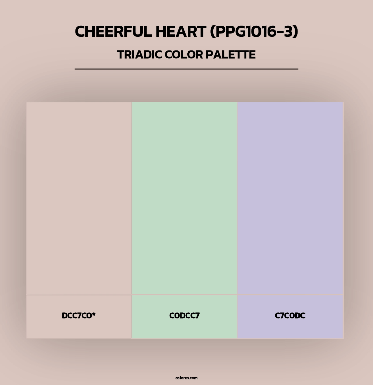Cheerful Heart (PPG1016-3) - Triadic Color Palette