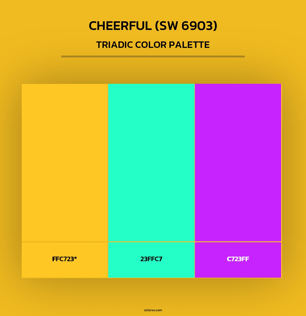 Cheerful (SW 6903) - Triadic Color Palette