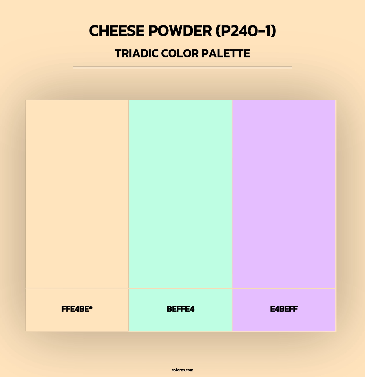 Cheese Powder (P240-1) - Triadic Color Palette