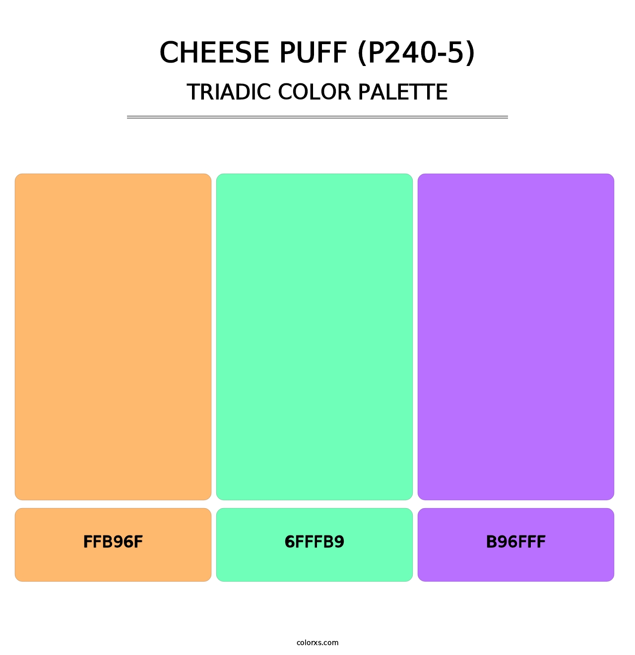 Cheese Puff (P240-5) - Triadic Color Palette