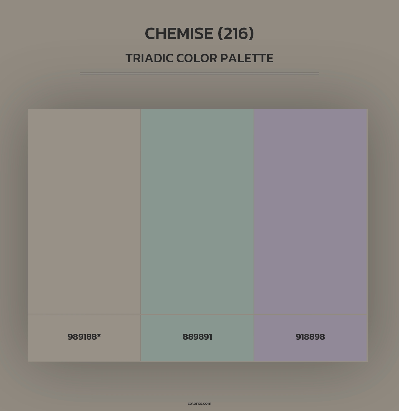 Chemise (216) - Triadic Color Palette