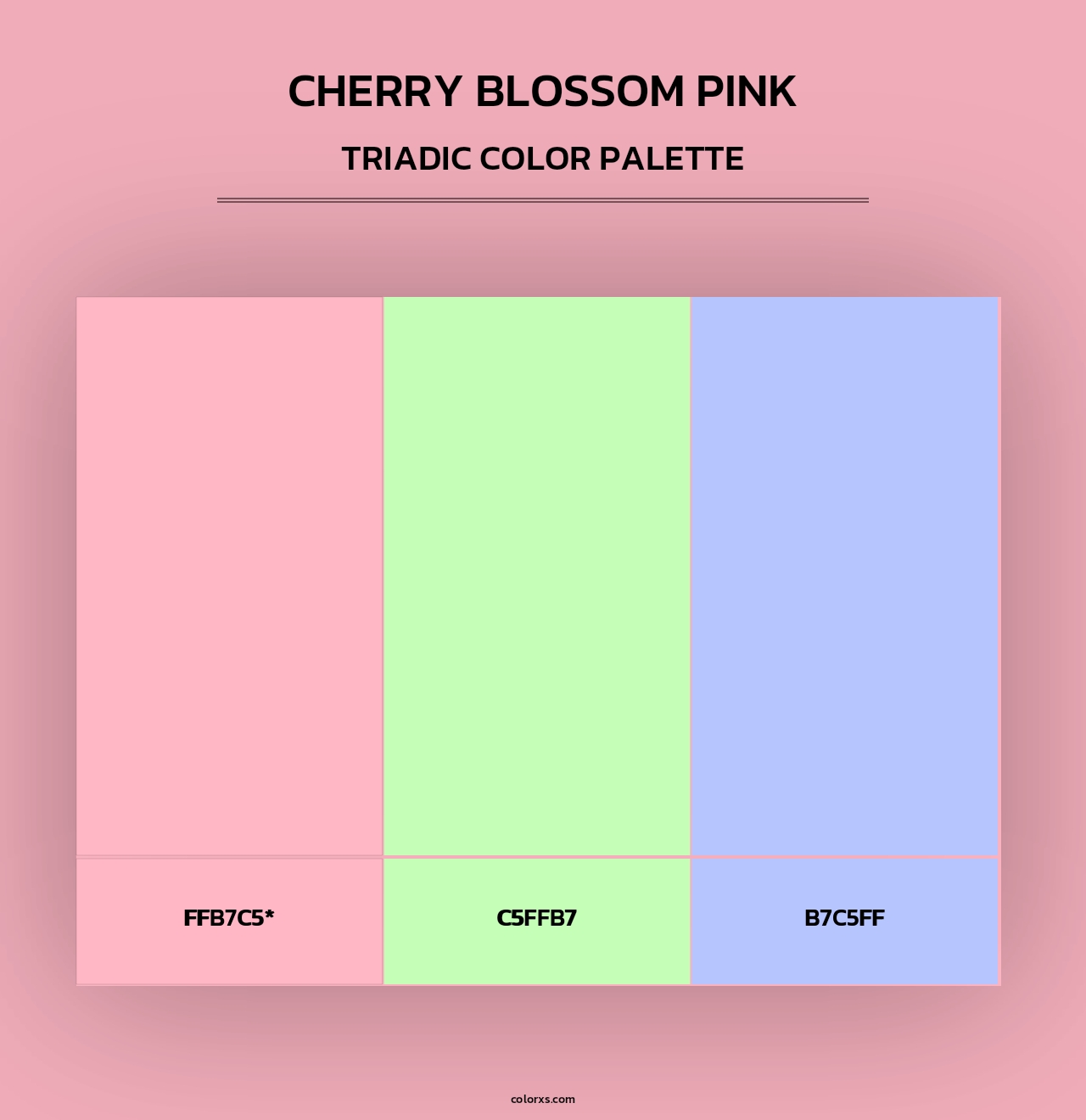 Cherry Blossom Pink - Triadic Color Palette