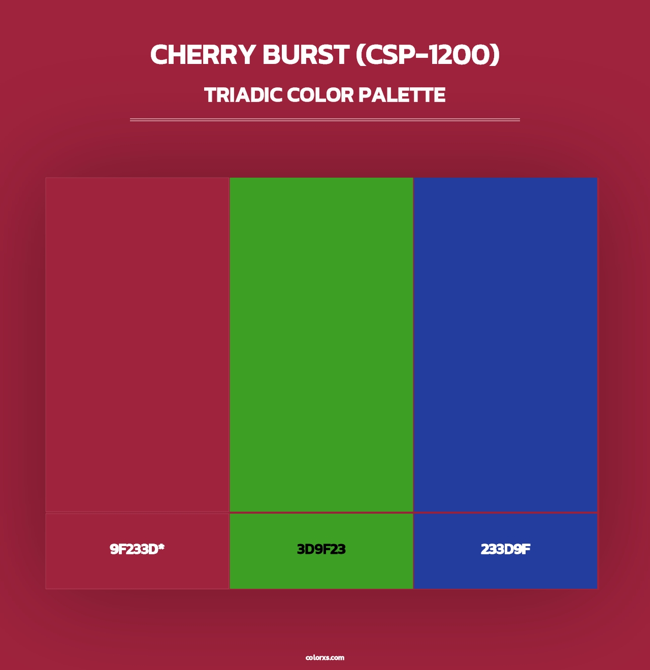 Cherry Burst (CSP-1200) - Triadic Color Palette