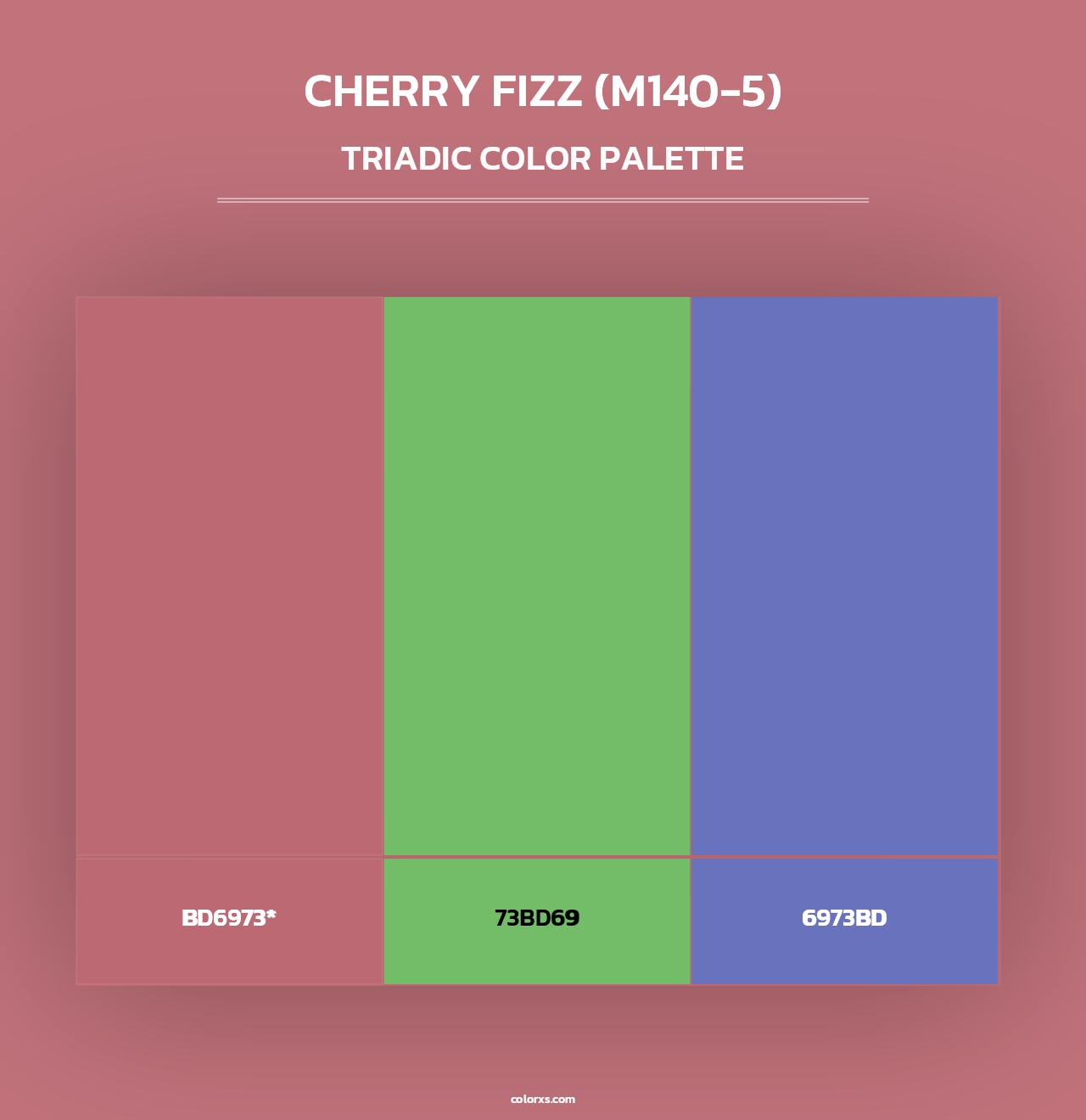 Cherry Fizz (M140-5) - Triadic Color Palette