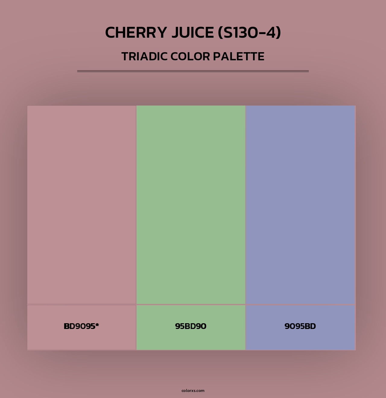 Cherry Juice (S130-4) - Triadic Color Palette