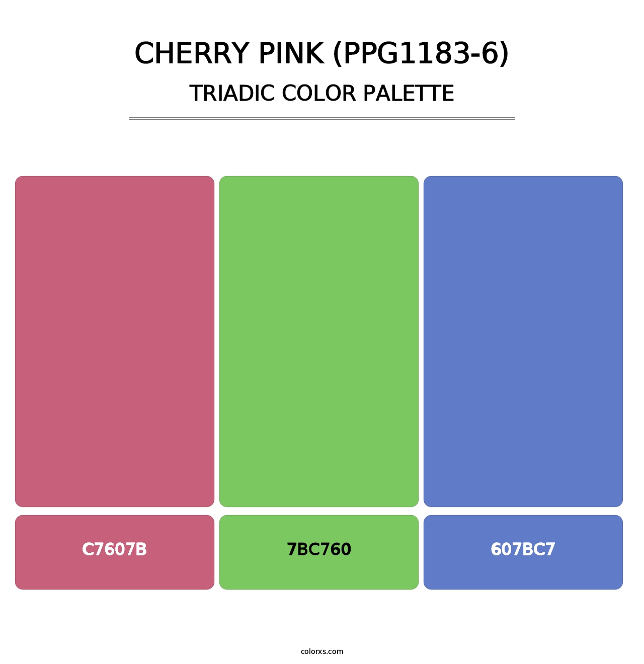 Cherry Pink (PPG1183-6) - Triadic Color Palette