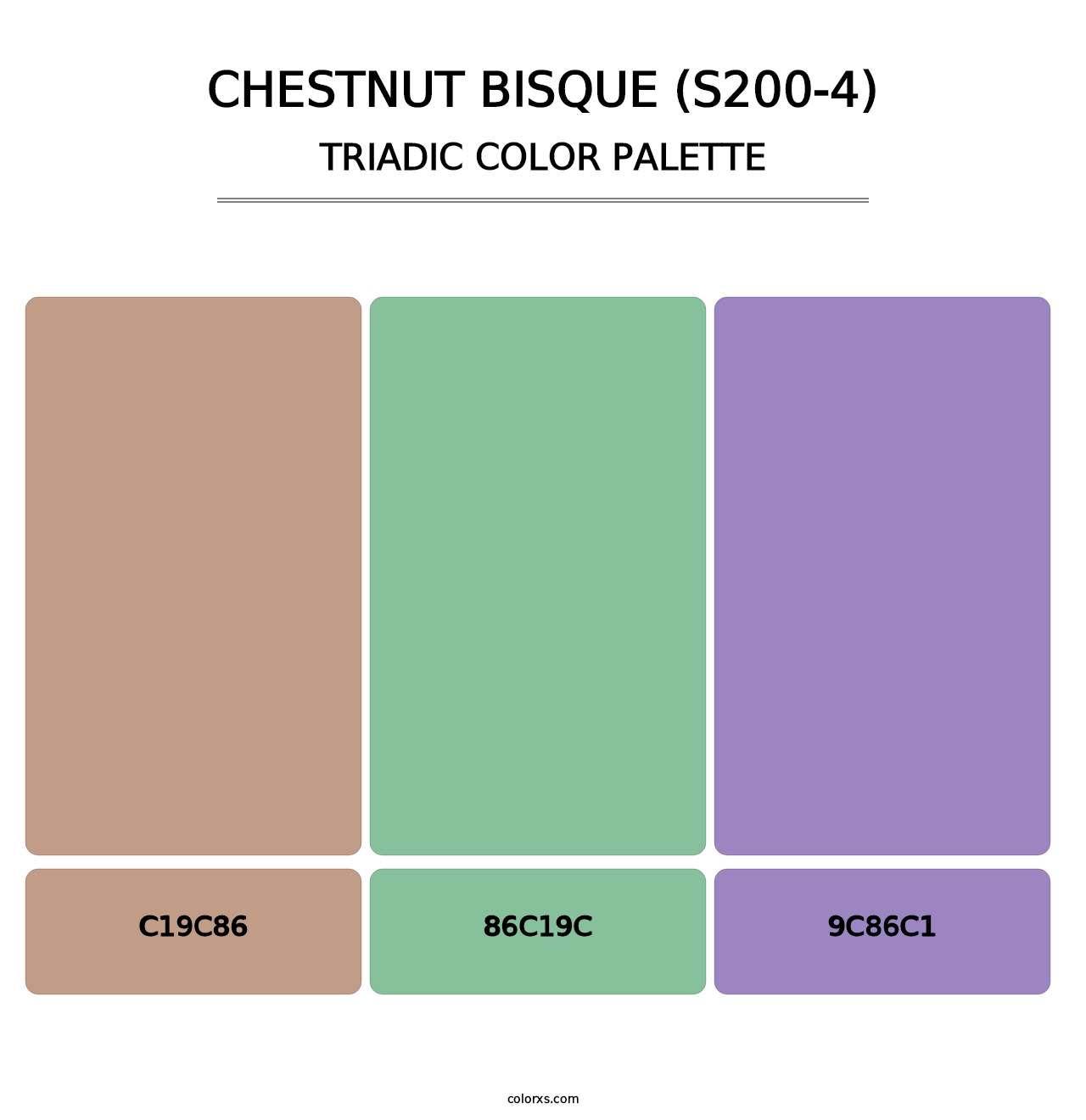 Chestnut Bisque (S200-4) - Triadic Color Palette