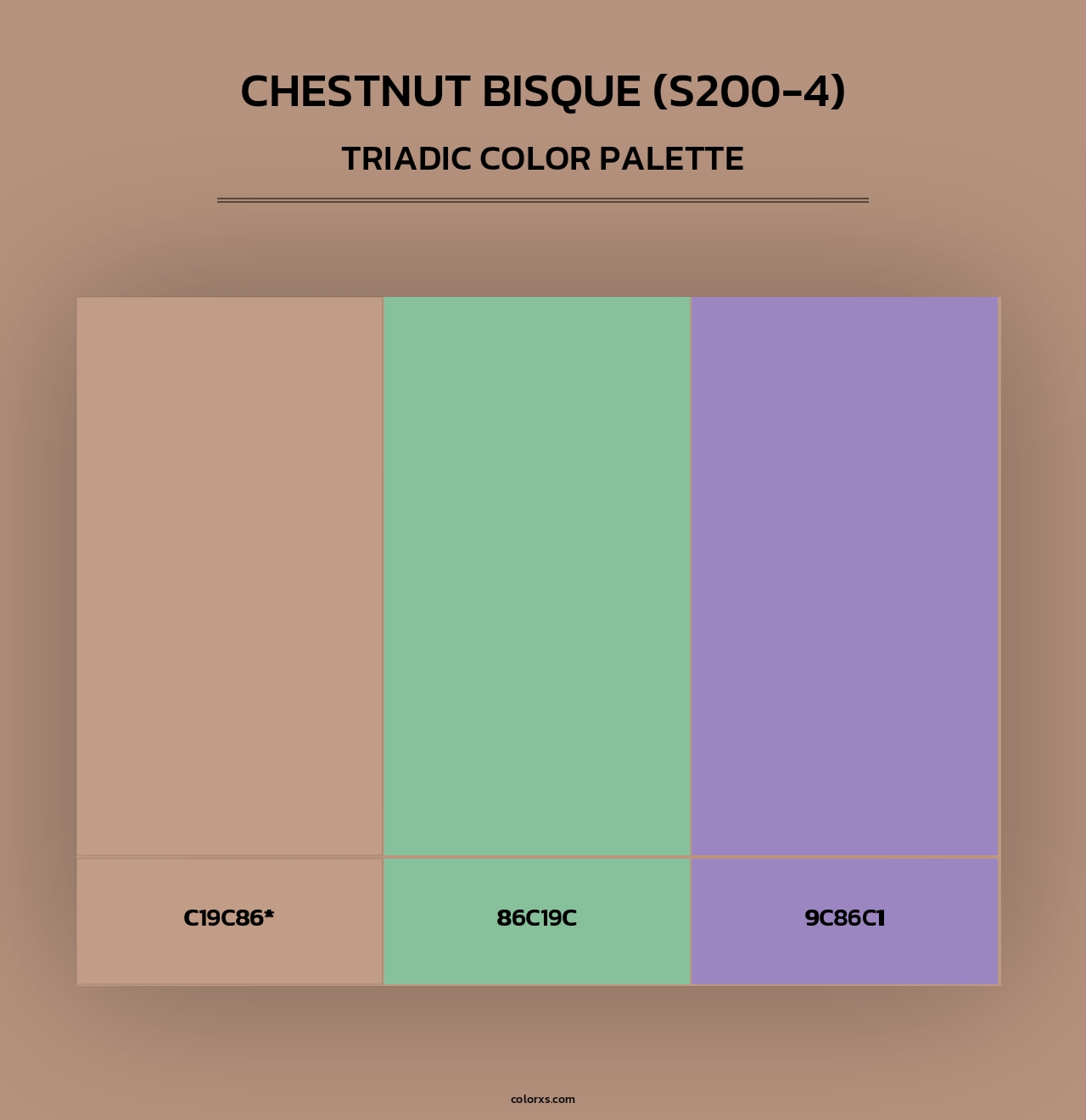 Chestnut Bisque (S200-4) - Triadic Color Palette