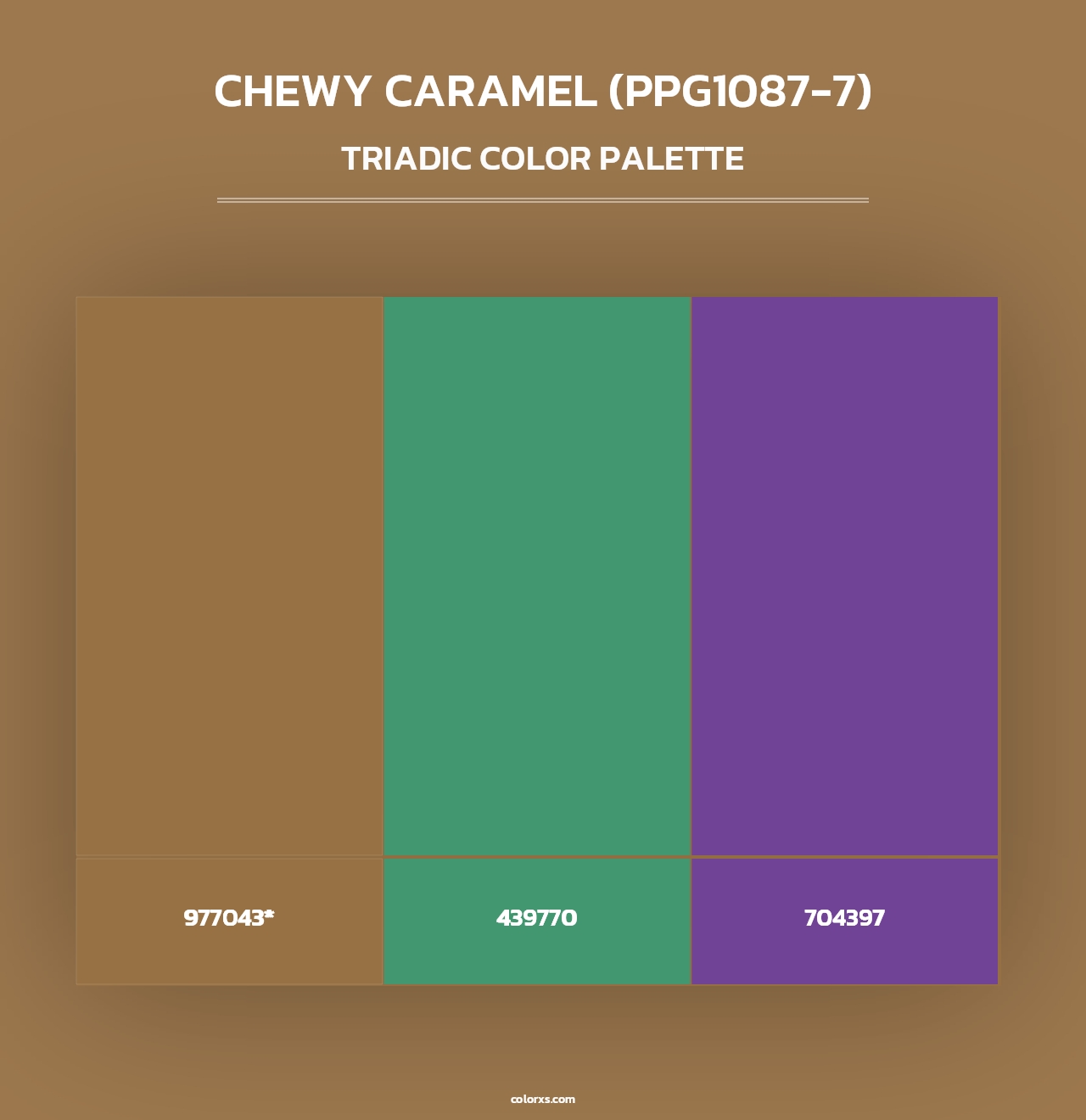 Chewy Caramel (PPG1087-7) - Triadic Color Palette